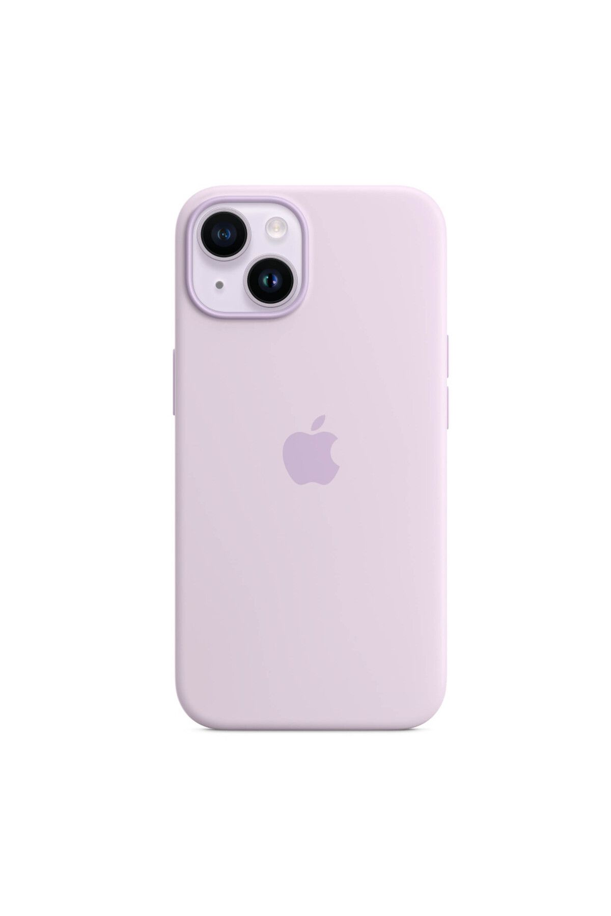 Apple iPhone 14 için MagSafe özellikli Silikon Kılıf-Leylak