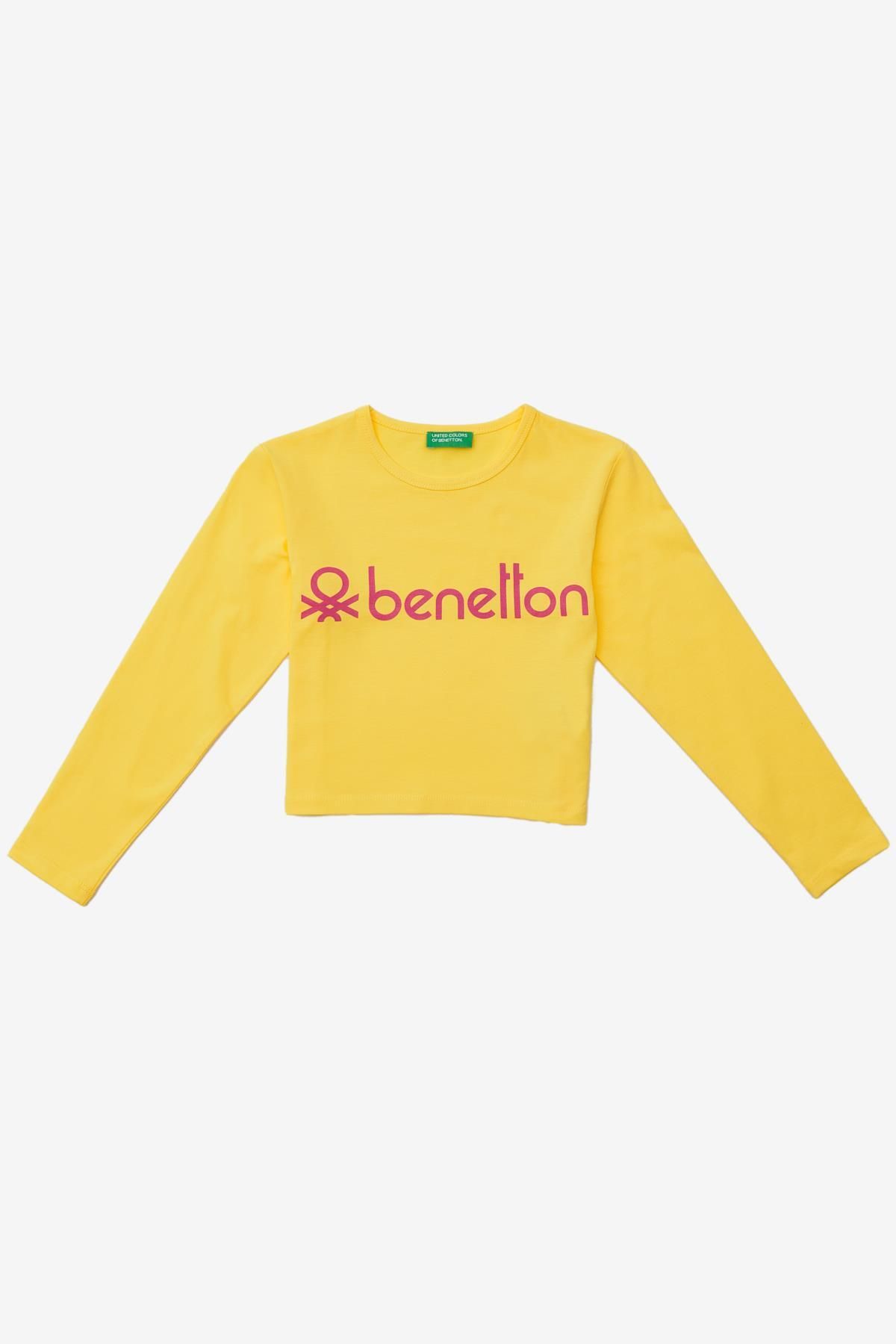 Benetton United Colors of Benetton Kız Çocuk Sarı Crop Top BNT-G20835