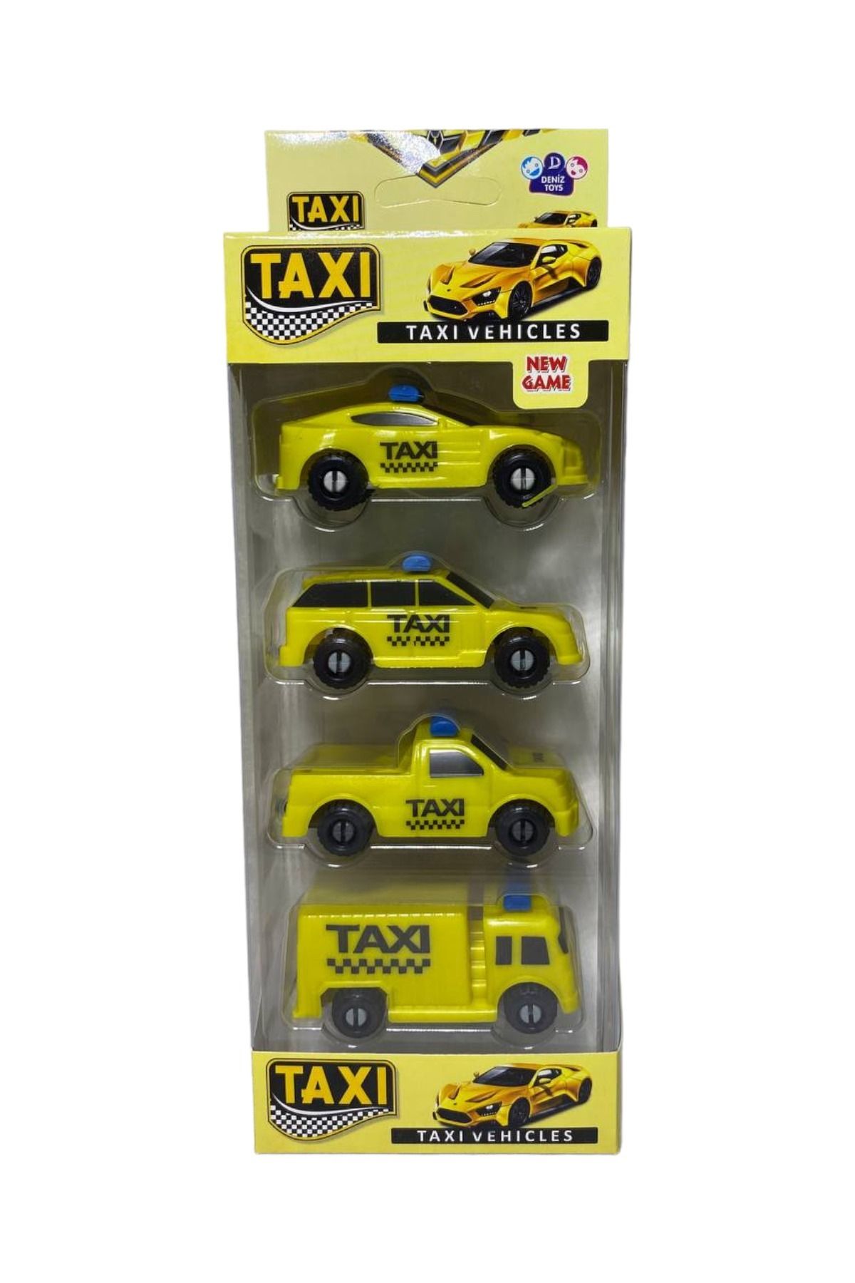 POYRAZ Sarı Taksi Araç Seti 4'lü