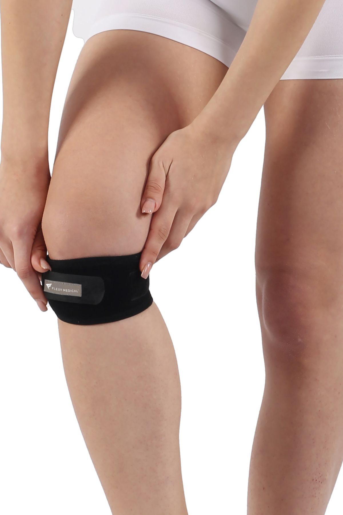 Flexy Medical Patella Tendon Stabilizasyon Sporcu Bandajı 2 Adet Silikon Ped Destekli Ve Diz Ağrılarında Rahatlama