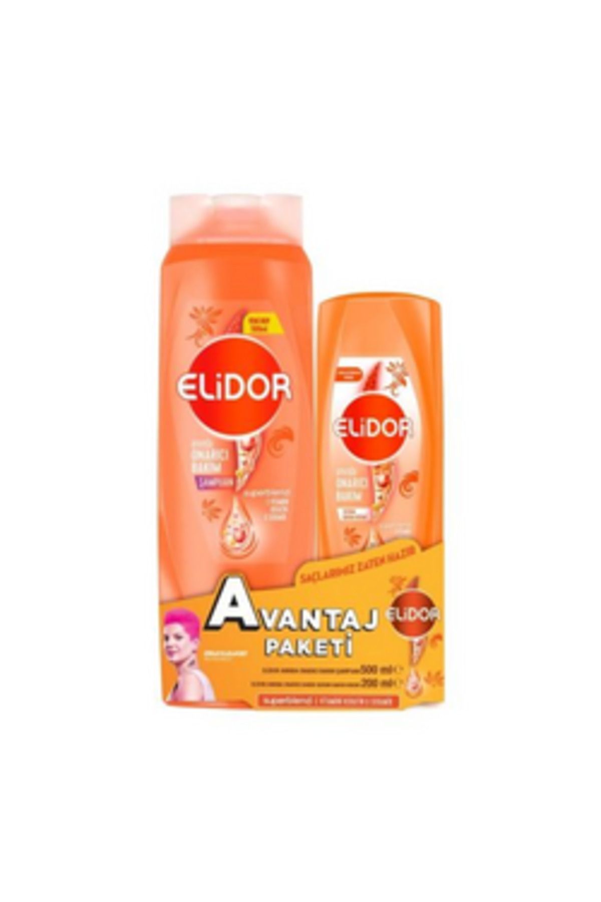 Elidor ( KÜÇÜK ESANS ) Elidor Onarıcı Bakım Şampuanı 500 Ml + Saç Kremi 200 Ml Set ( 1 ADET )