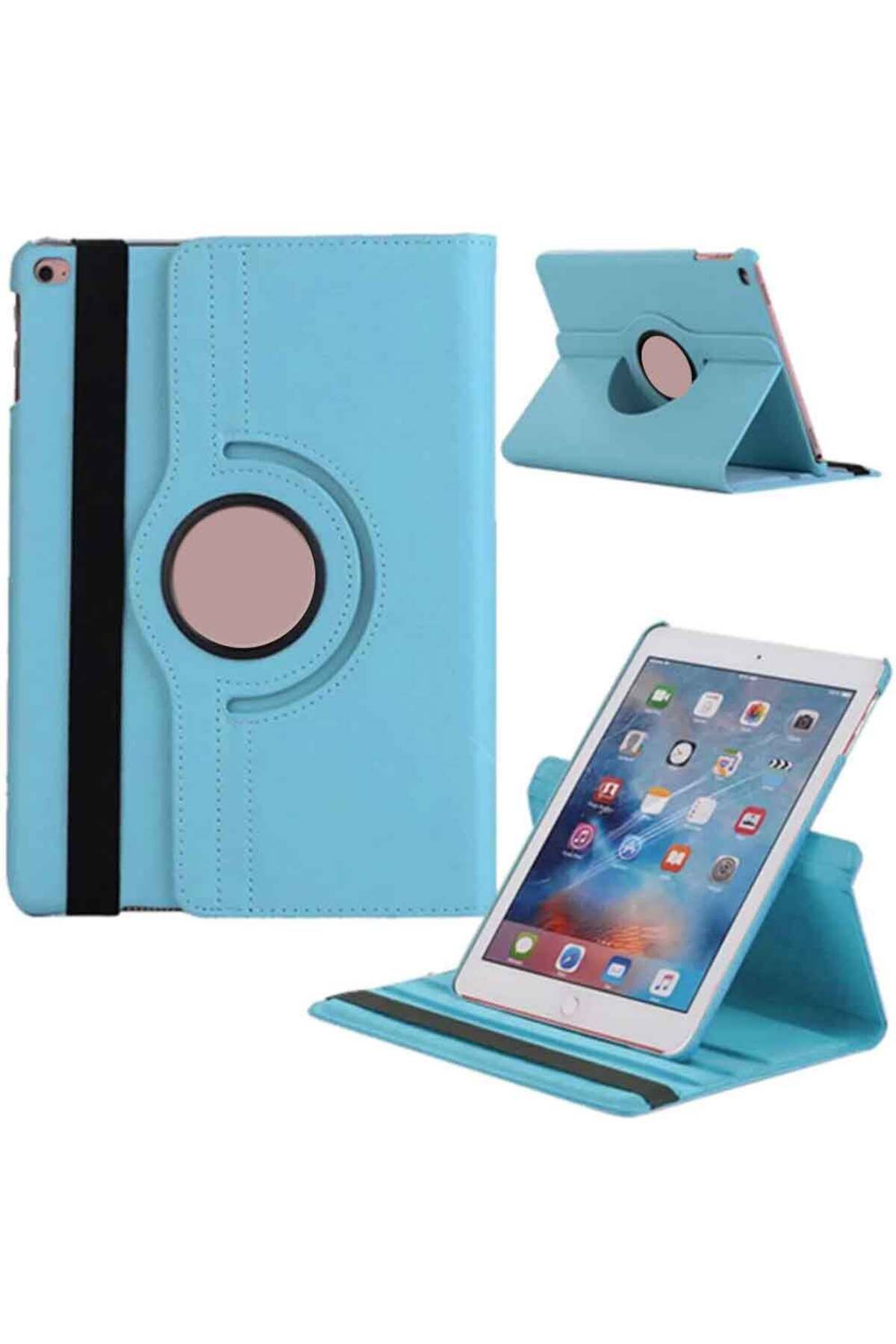 Smart Tech Apple Ipad Pro 5 Ve 6 Nesil 9,7 Inç Döner Standlı Tablet Kılıfı Mavi