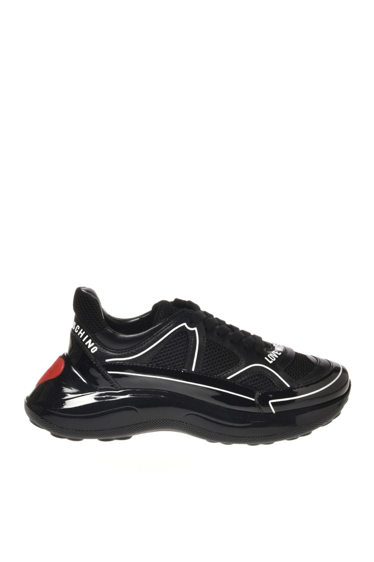 Moschino Siyah - Beyaz Kadın Sneaker JA15016G1HIQ500A