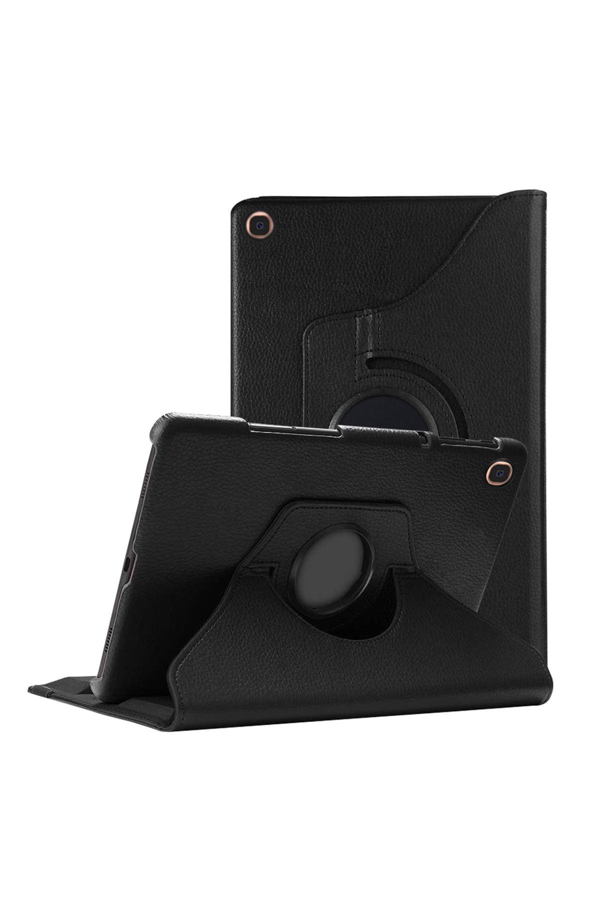Microsonic Huawei MediaPad T3 7'' Kılıf 360 Rotating Stand Deri Siyah (MediaPad T3 7'' ile Uyumlu)