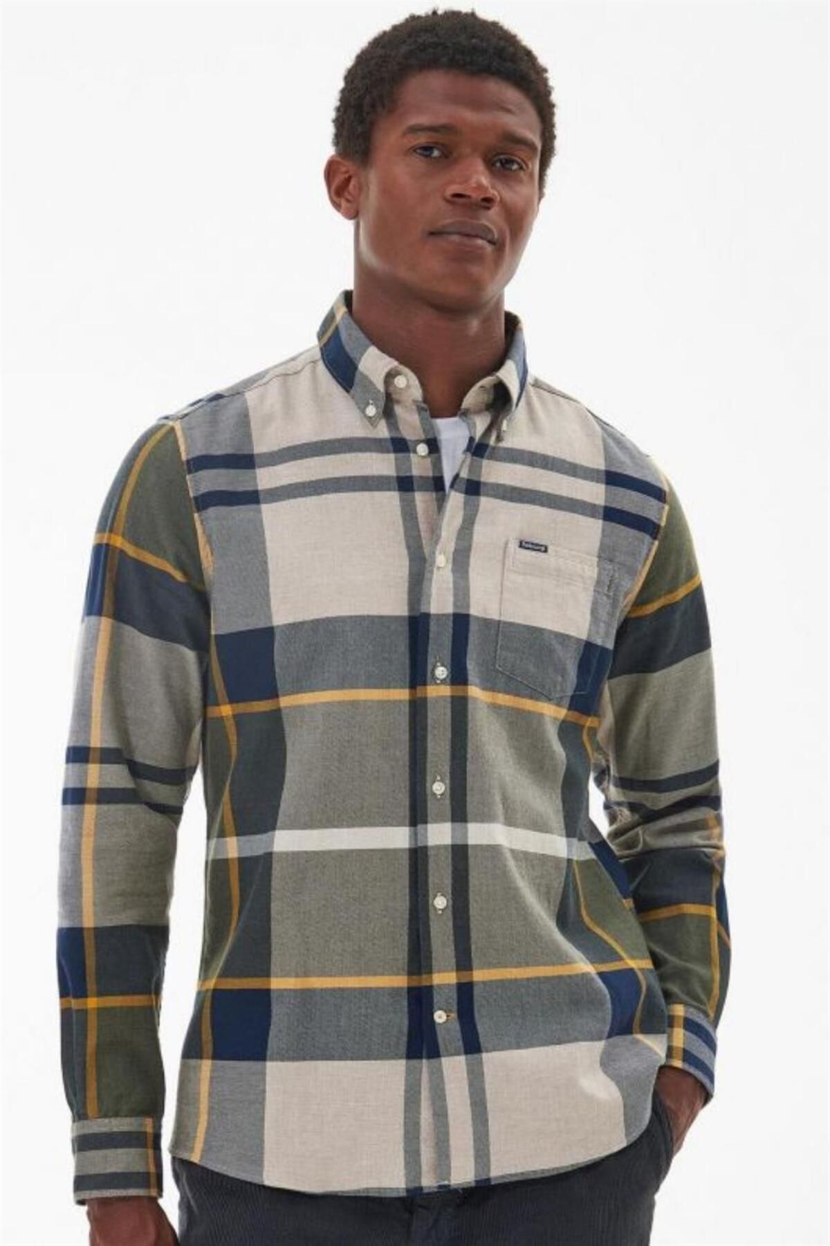 Barbour Men s Dunoon Tailored Shirt Tn16 Forest Mist Dominican