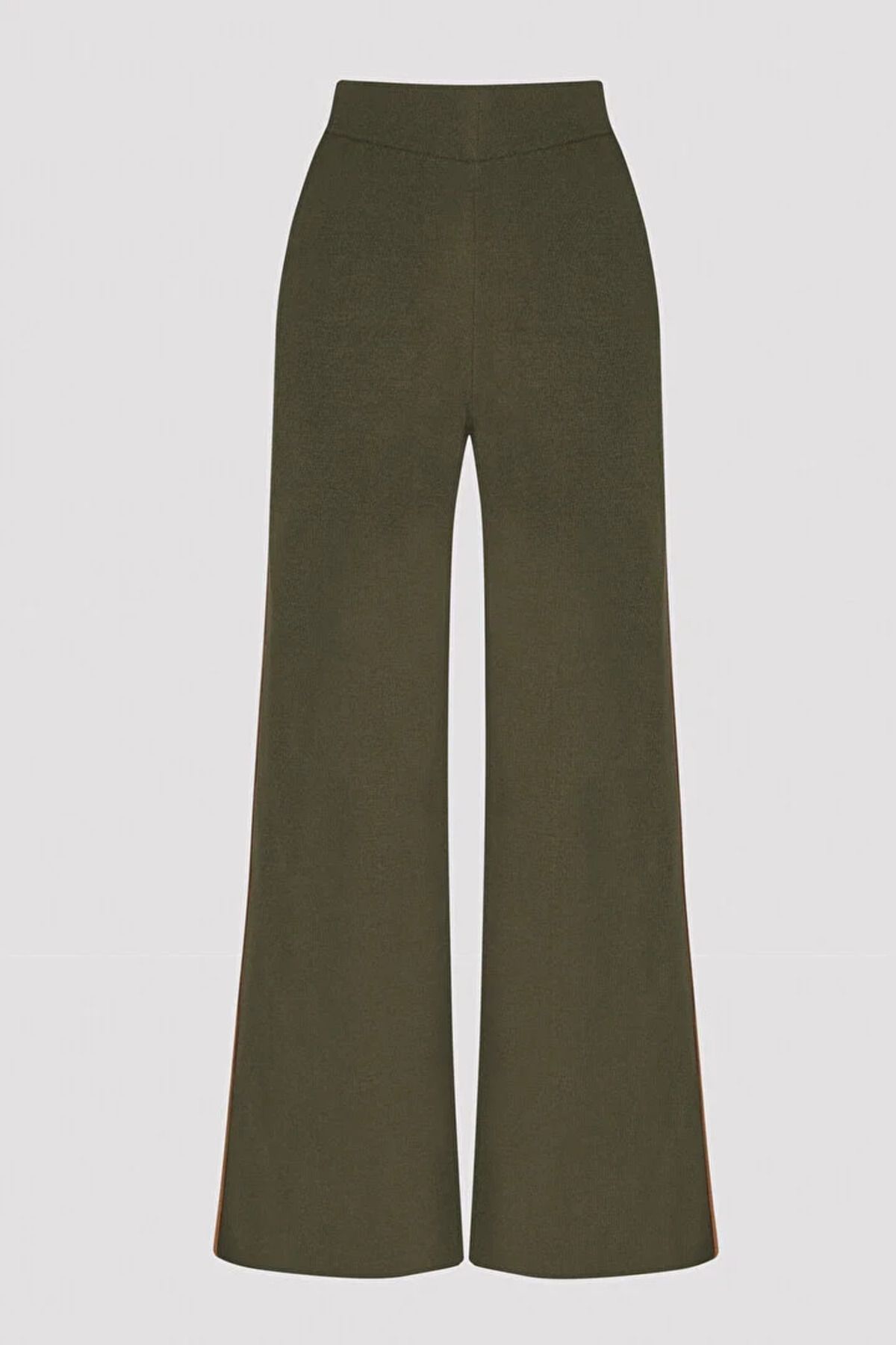 Penti Yeşil Yüksek Bel Piping Triko Pantolon