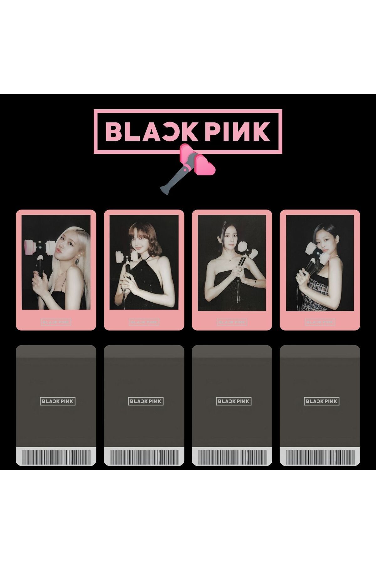 Kpop Dünyasi BLACKPINK '' Light Stick Ver.2 '' POB Photocards