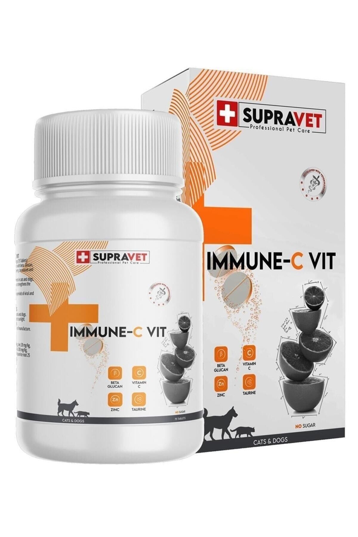 Supravet Immune Kedi Köpek Bağışıklık Güçlendirici Vitamin 75 Tablet