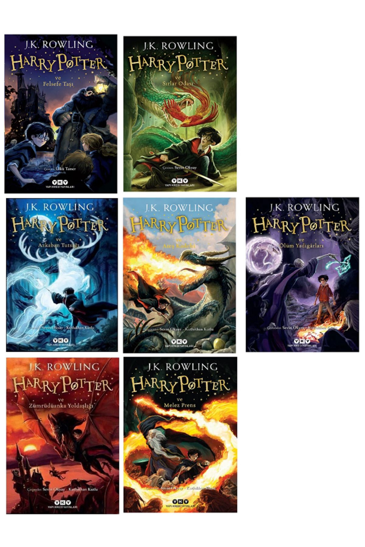 Evrensel İletişim Yayınevi Harry Potter Serisi 1. 2. 3. 4. 5. 6. VE 7. Kitapları Felsefe Taşı - Melez Prens TOPLAM 7 KİTAP