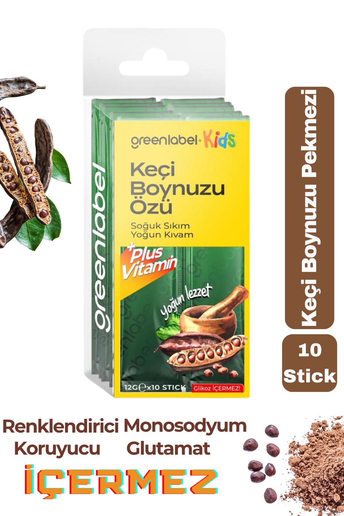 Green Label Greenlabel Kids Keçi Boynuzu Pekmezi 12gr. x 10 Adet Stick