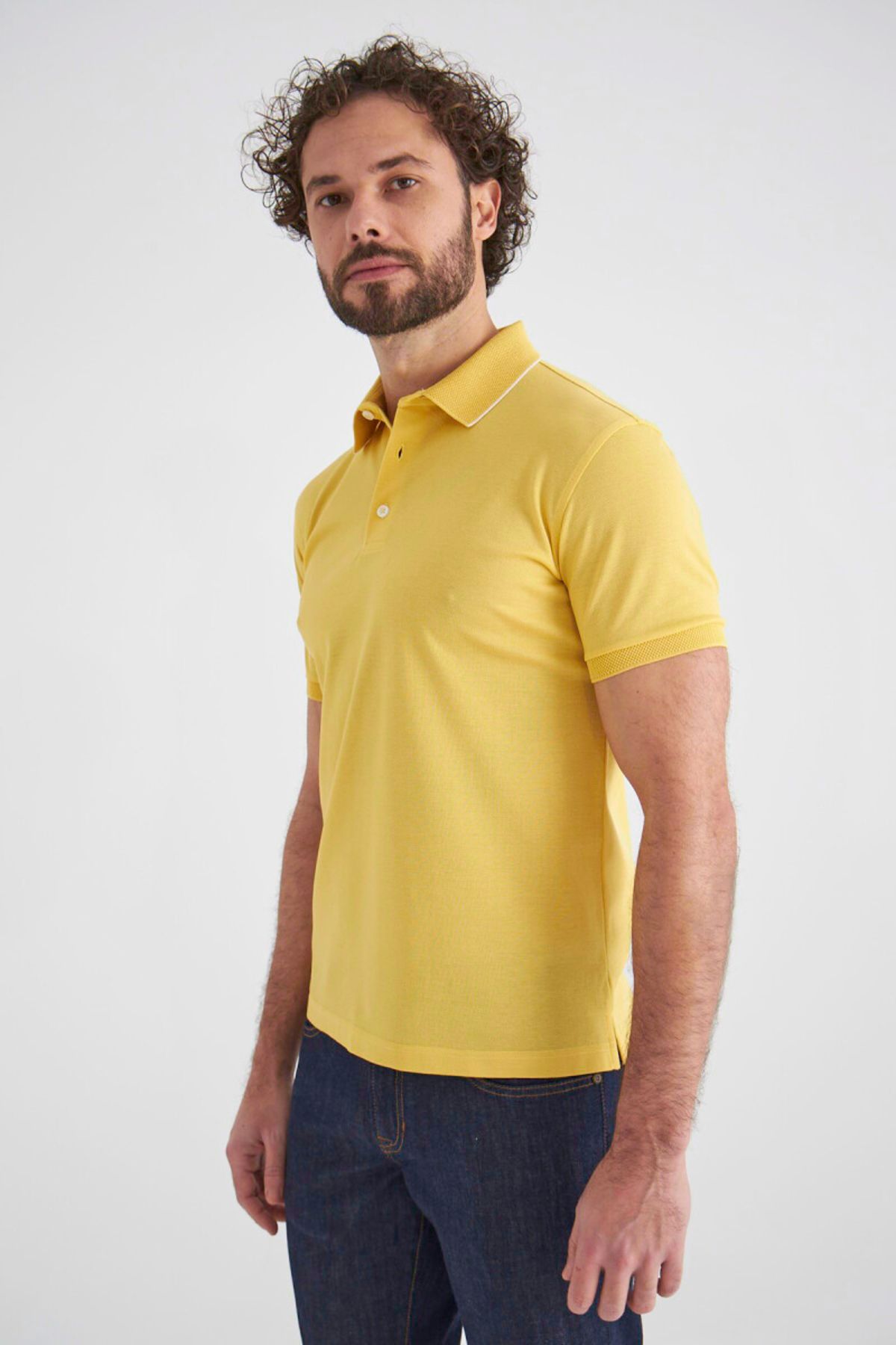 Bisse Erkek Polo Yaka T-shirt Sarı
