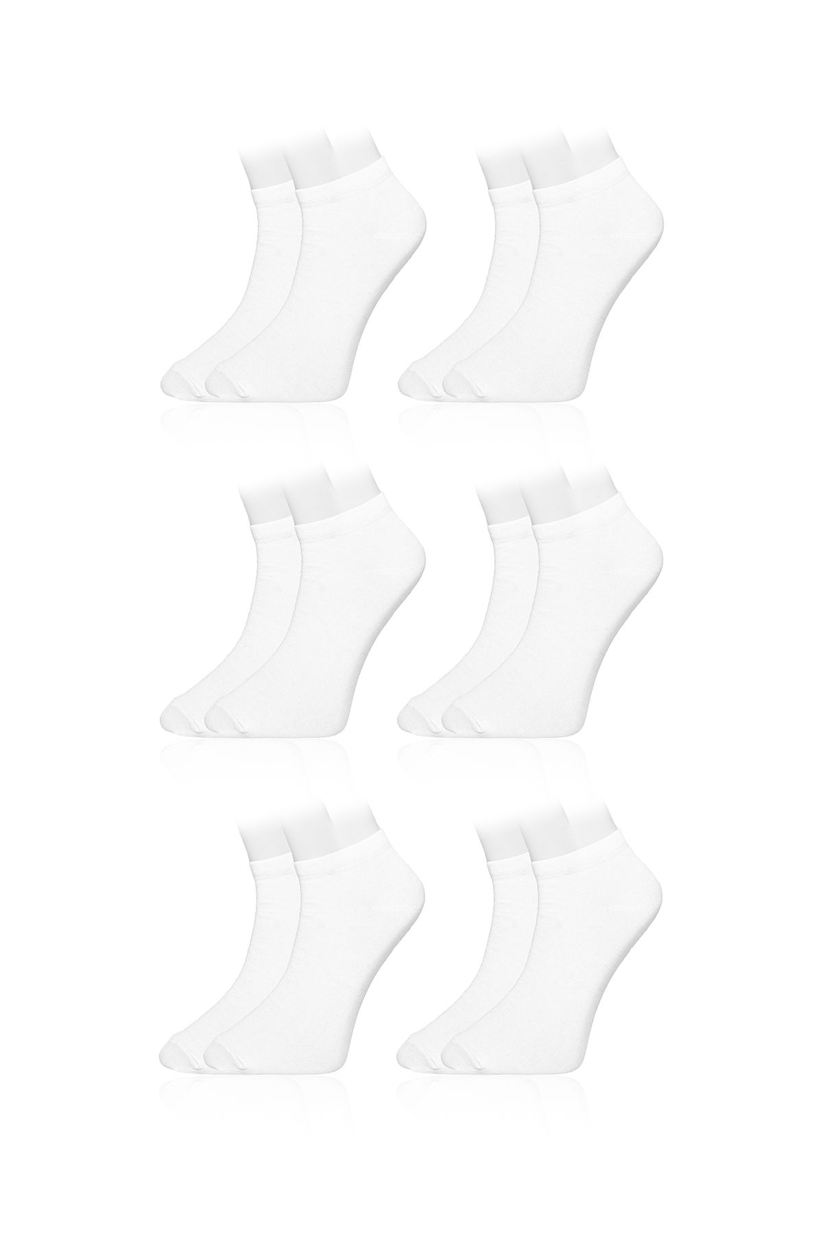 Line Smart 6'lı Kadın Beyaz Kaliteli Patik Yumuşak Rahat Çorap