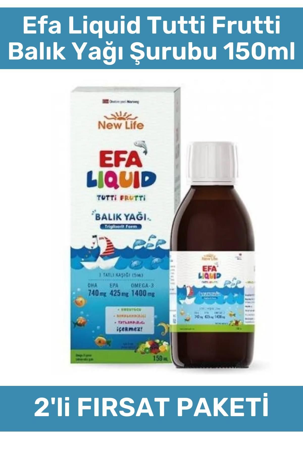 New Life Efa Liquid Tutti Frutti 150 ml 2' Li Paket