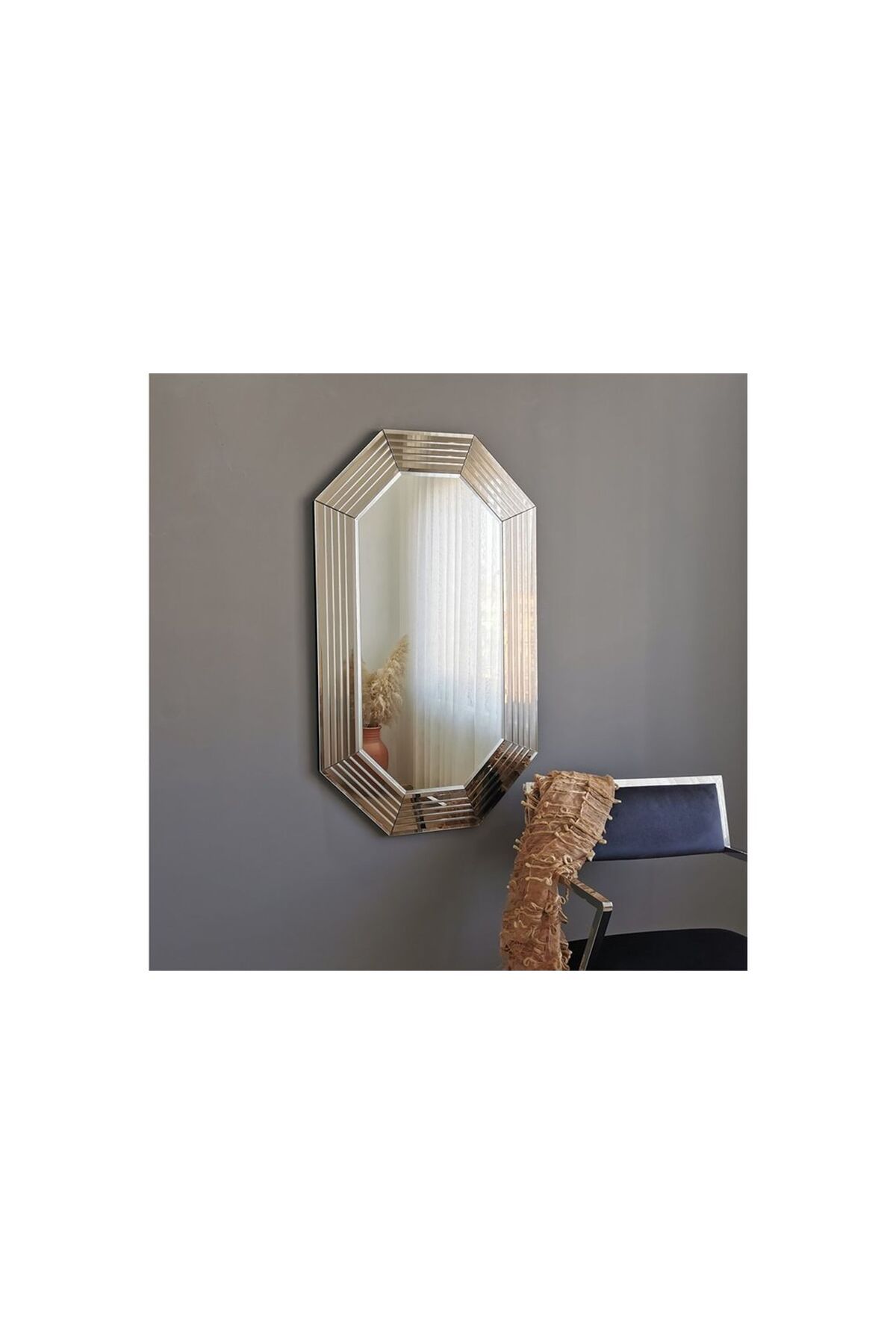 Vivense Neostill -boy Ayna Dekoratif Bronz Kenar Duvar Salon A312d