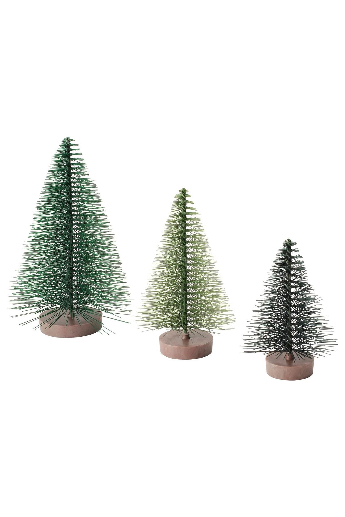 IKEA Yılbaşı Süsü, 3 Parça Yeşil Küçük Çam Ağacı Dekoratif Aksesuar