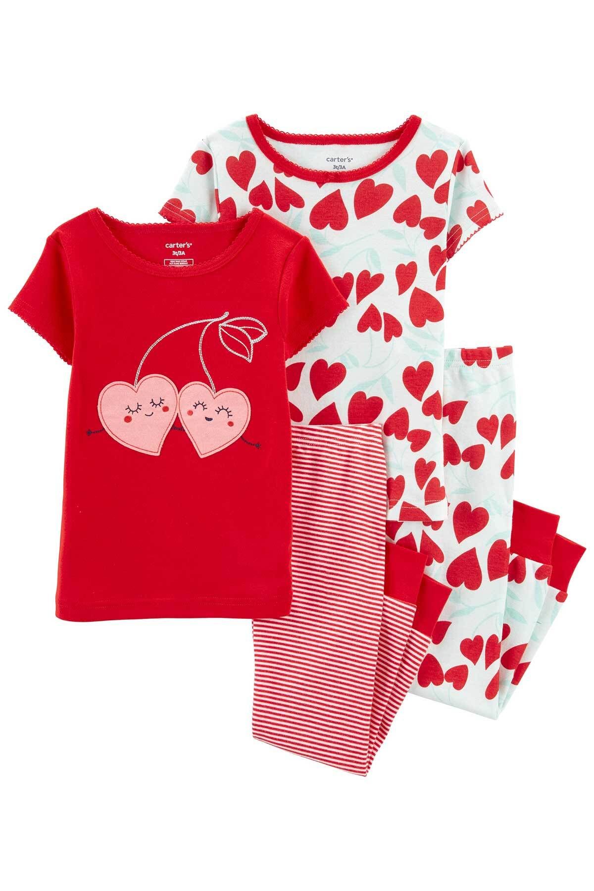 Carter's Kız Bebek Pijama Set 4'lü Paket
