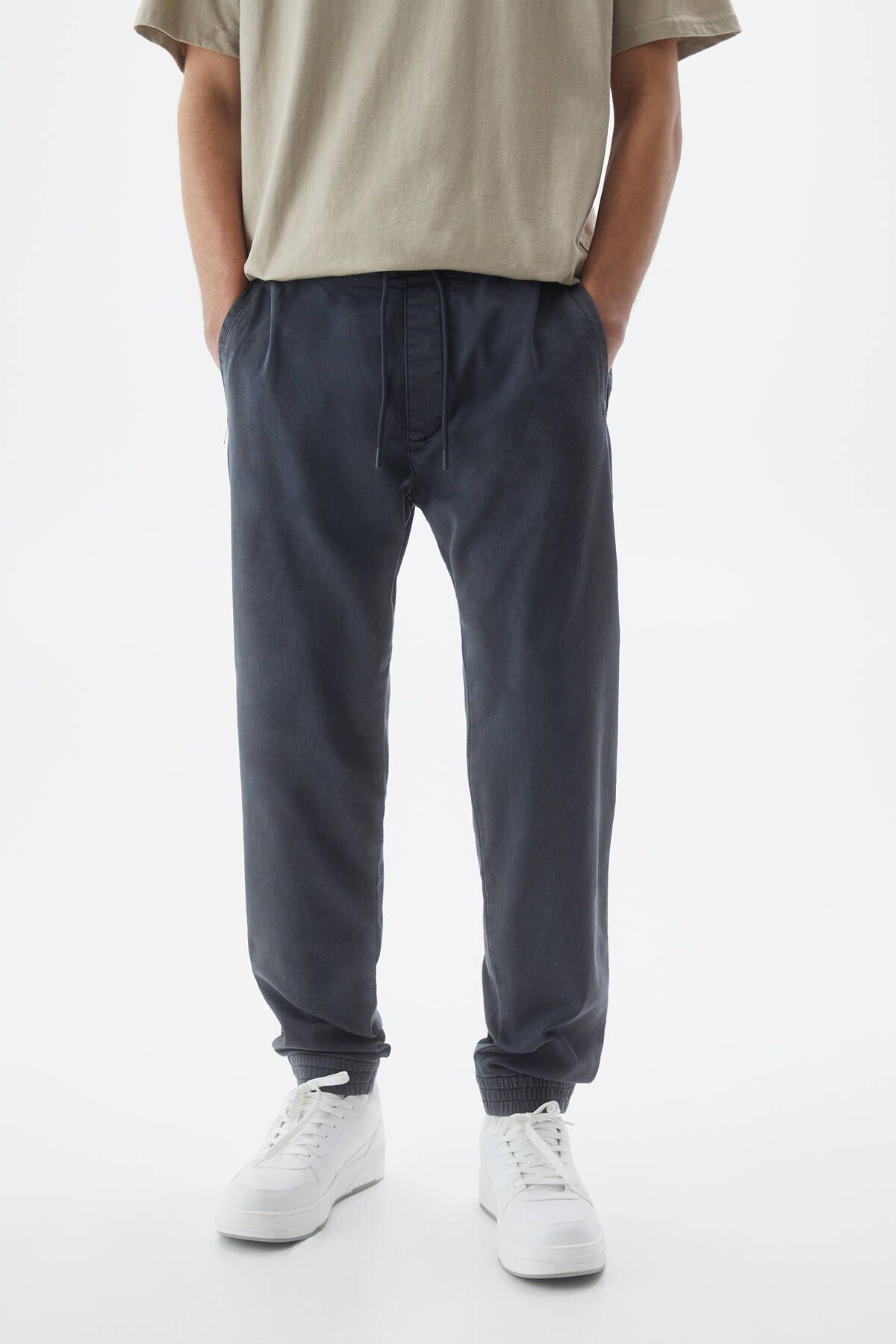Pull & Bear Basic yumuşak triko jogger pantolon