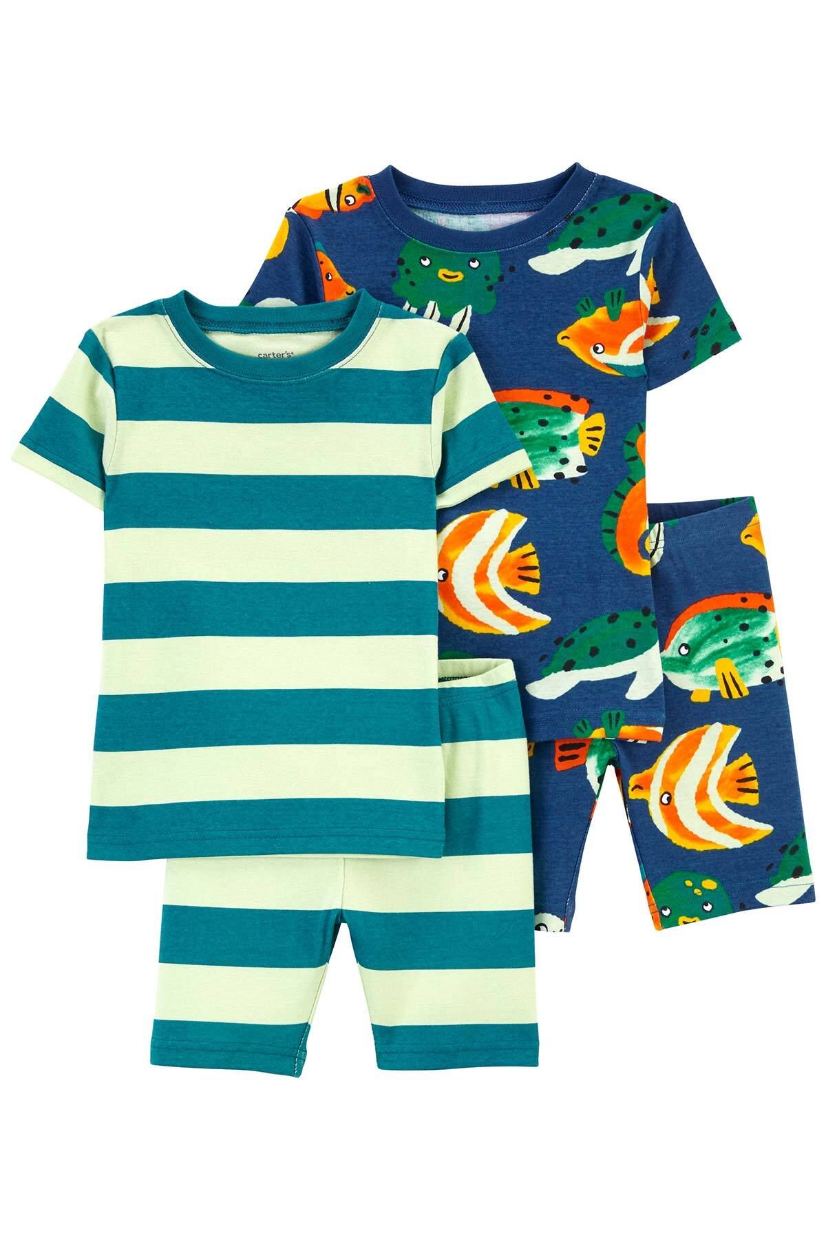 Carter's Erkek Bebek Pijama Set 4'lü Paket