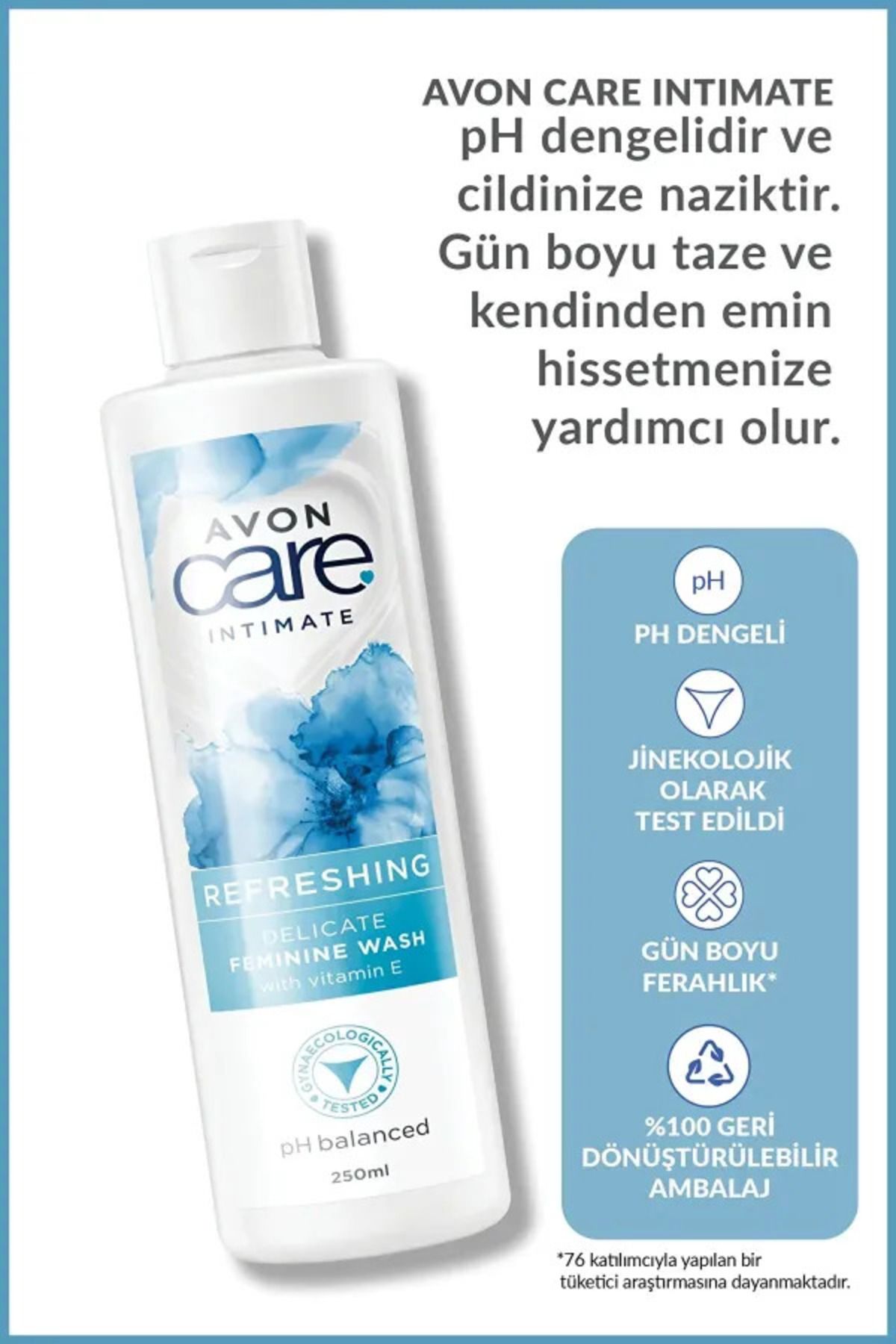 Avon Care Intimate Refreshing E Vitamini İçeren Dış Genital Bölge Temizleyici 250 ml