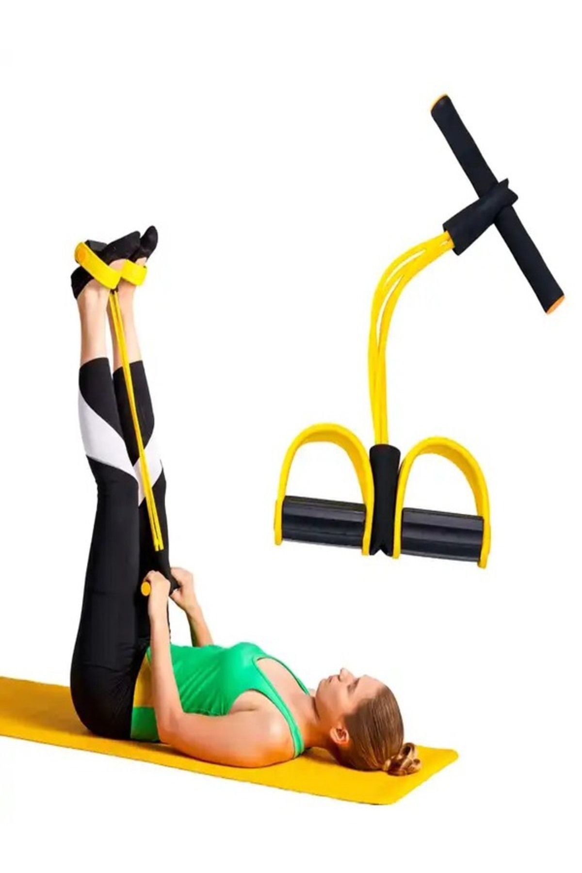 Clifton 4 Lastikli Body Trimmer ve Egzersiz Direnç Lastiği (Sarı)