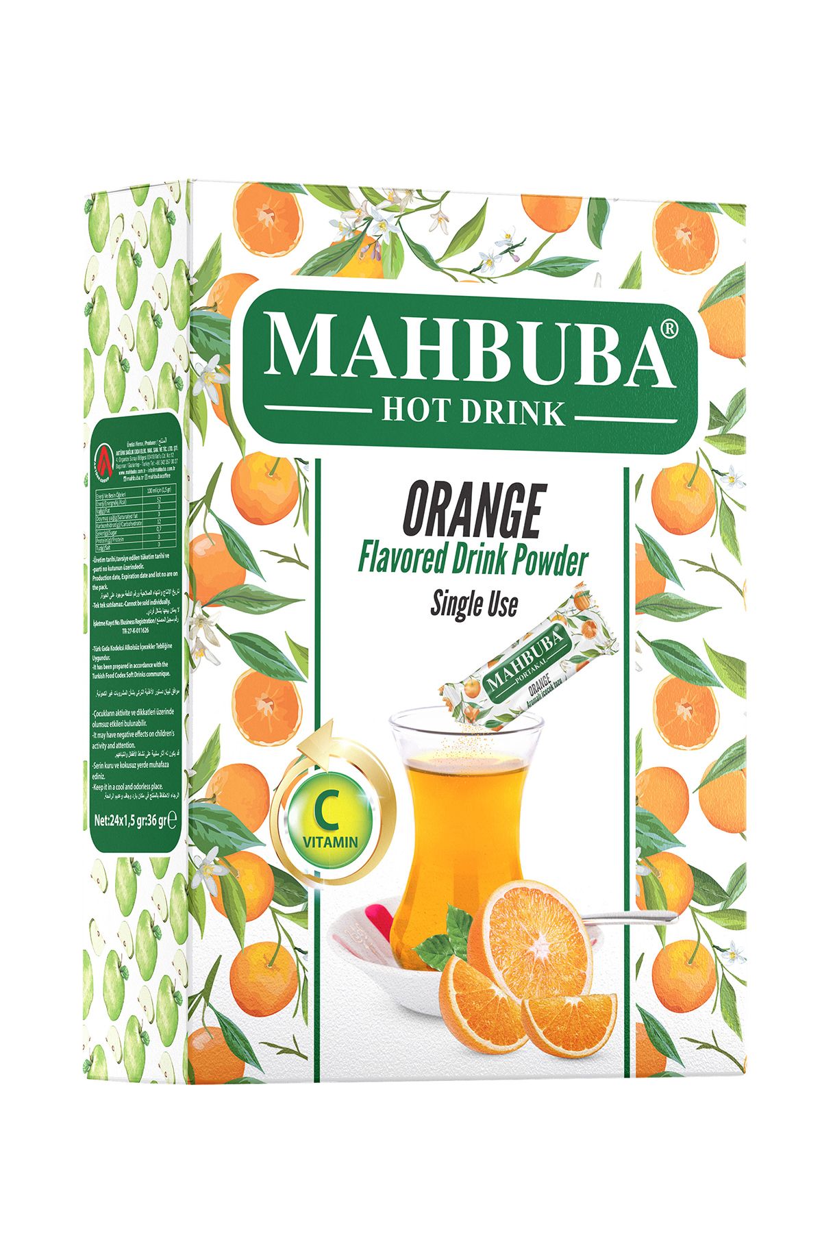 Mahbuba Tek İçimlik Portakal Aromalı Oralet Çayı 24x1,5gr