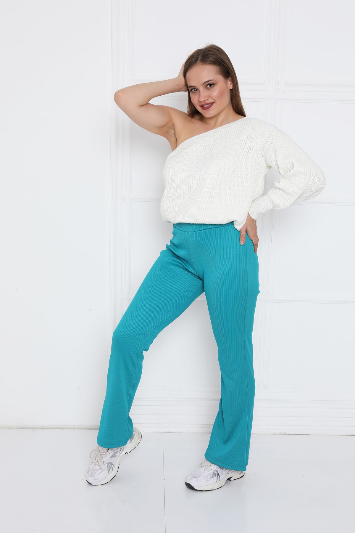 Genel Markalar İspanyol Paça Kalın Kaşkorse Kadın Pantolon & Eşofman Altı | Günlük Alt Giyim