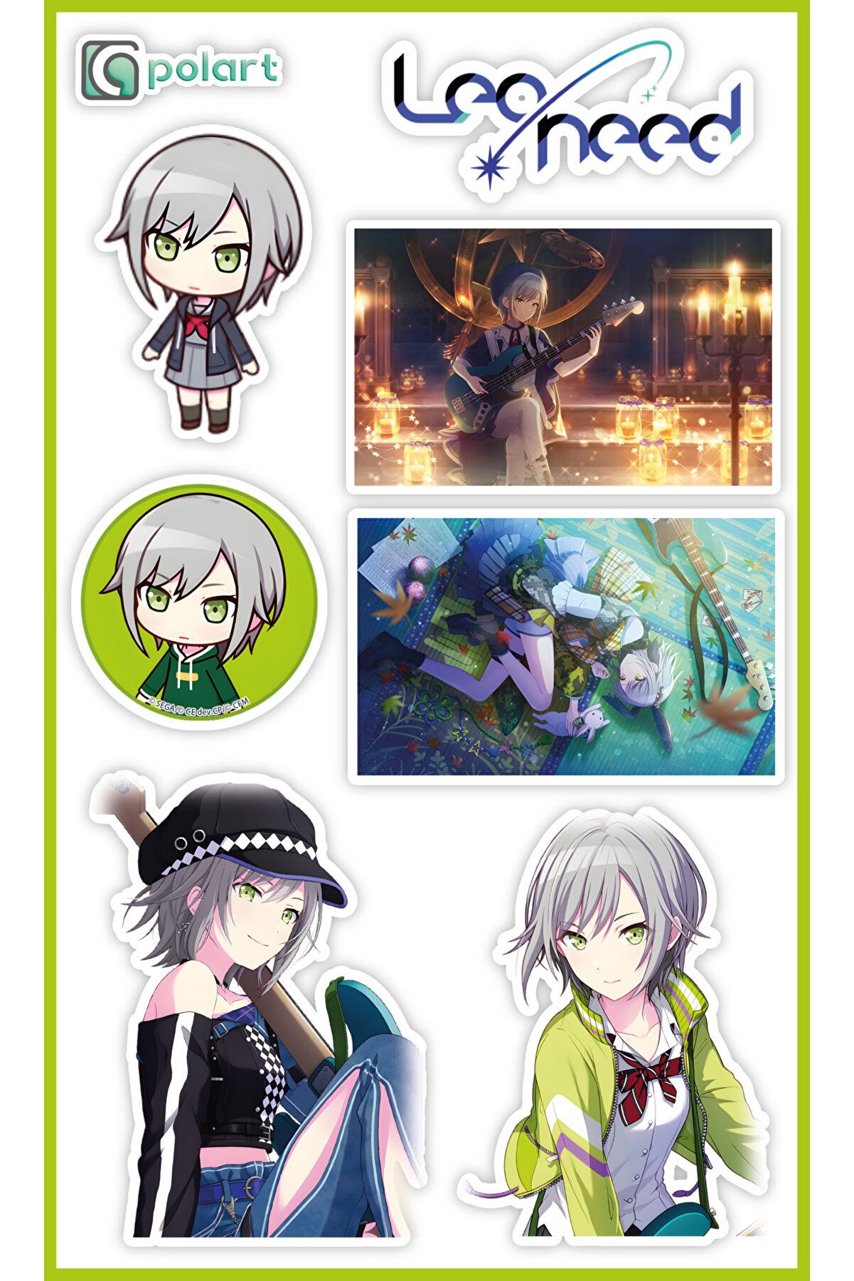 Polart Stationary  Hinomori Shiho Sticker Set 7&amp;amp;#x27;li Shiho And Cards Leo Need Project Sekai - Hatsune Miku Serisi