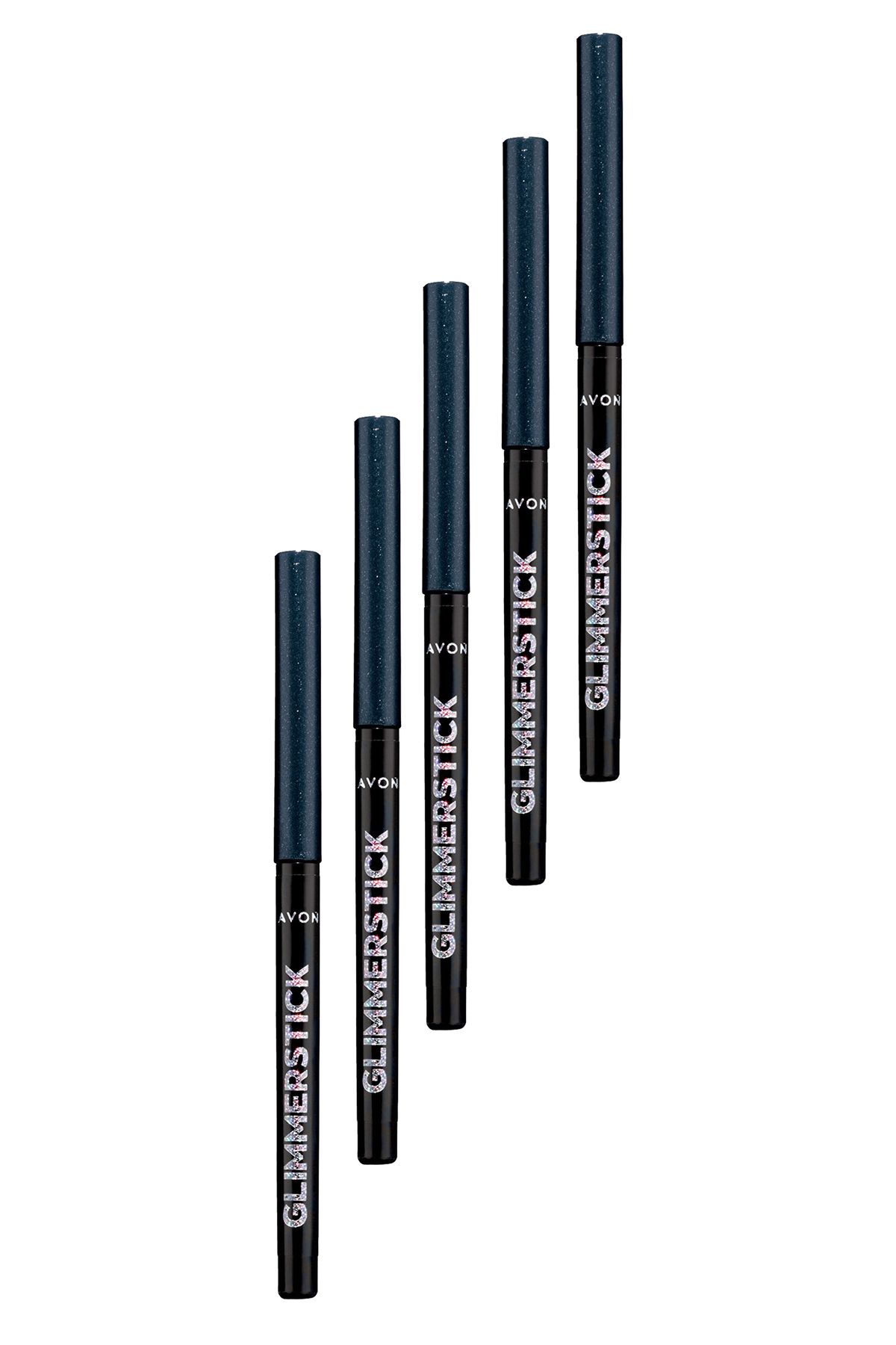 Avon Glimmersticks Pırıltılı Asansörlü Suya Dayanıklı Göz Kalemi Black Ice Beşli Set