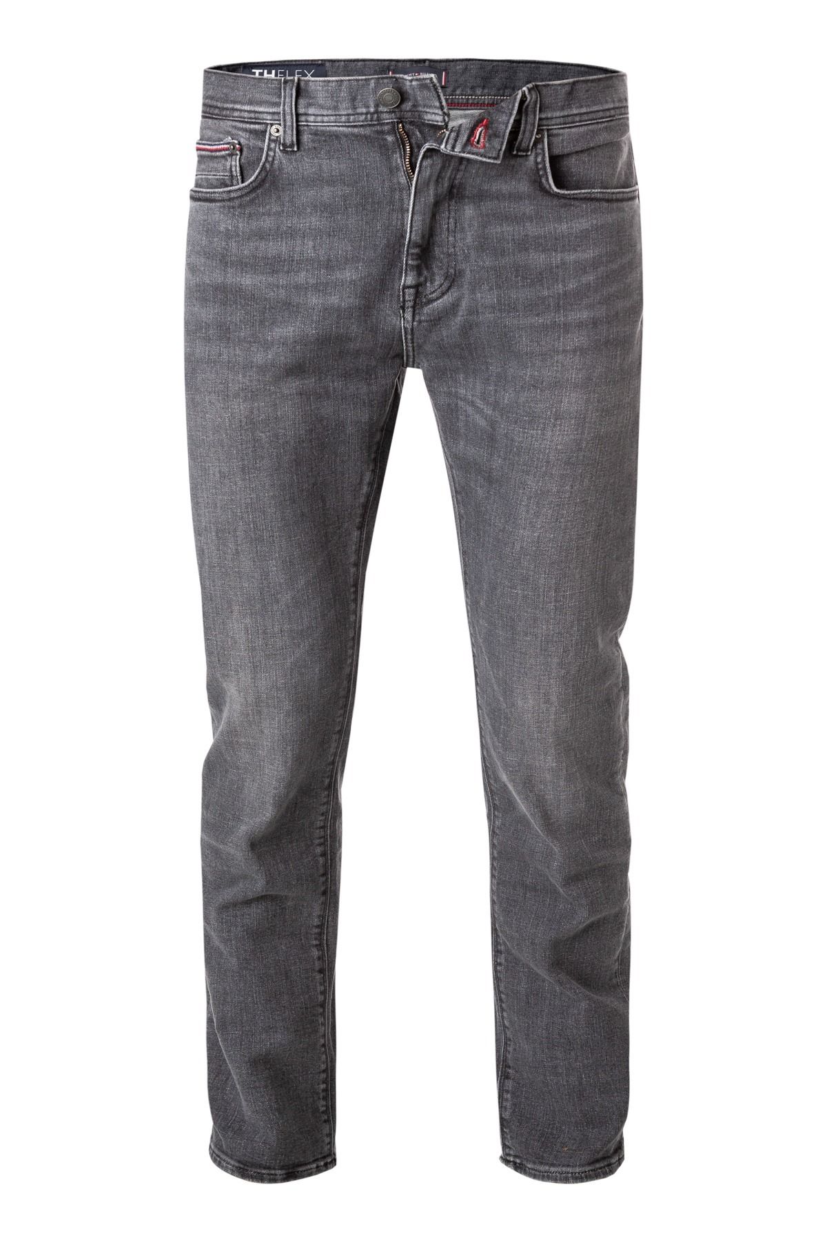 Tommy Hilfiger Erkek Denim Normal Belli Düz Model Günlük Kullanım Gri Jeans MW0MW33965-1B4