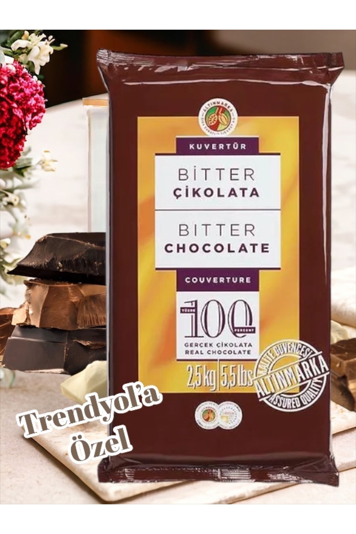 Altınmarka Bitter Kuvertür Çikolata 2.5 Kg Alt150