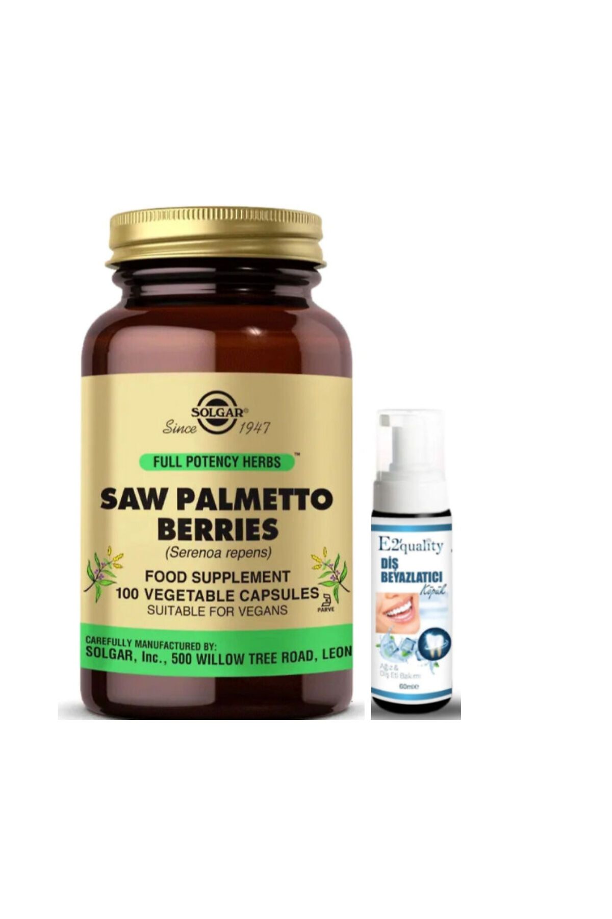 Solgar Saw Palmetto Berries 100 Kapsül - Diş Beyazlatıcı Köpük Hediye
