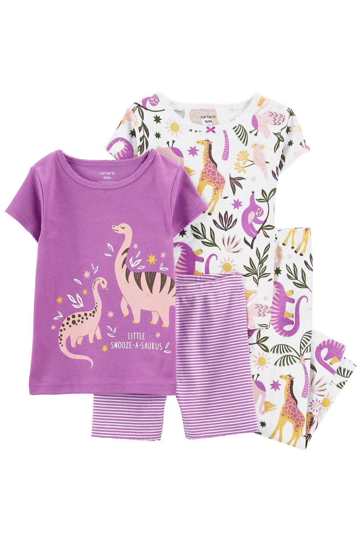 Carter's Kız Bebek Pijama Set 4'lü Paket