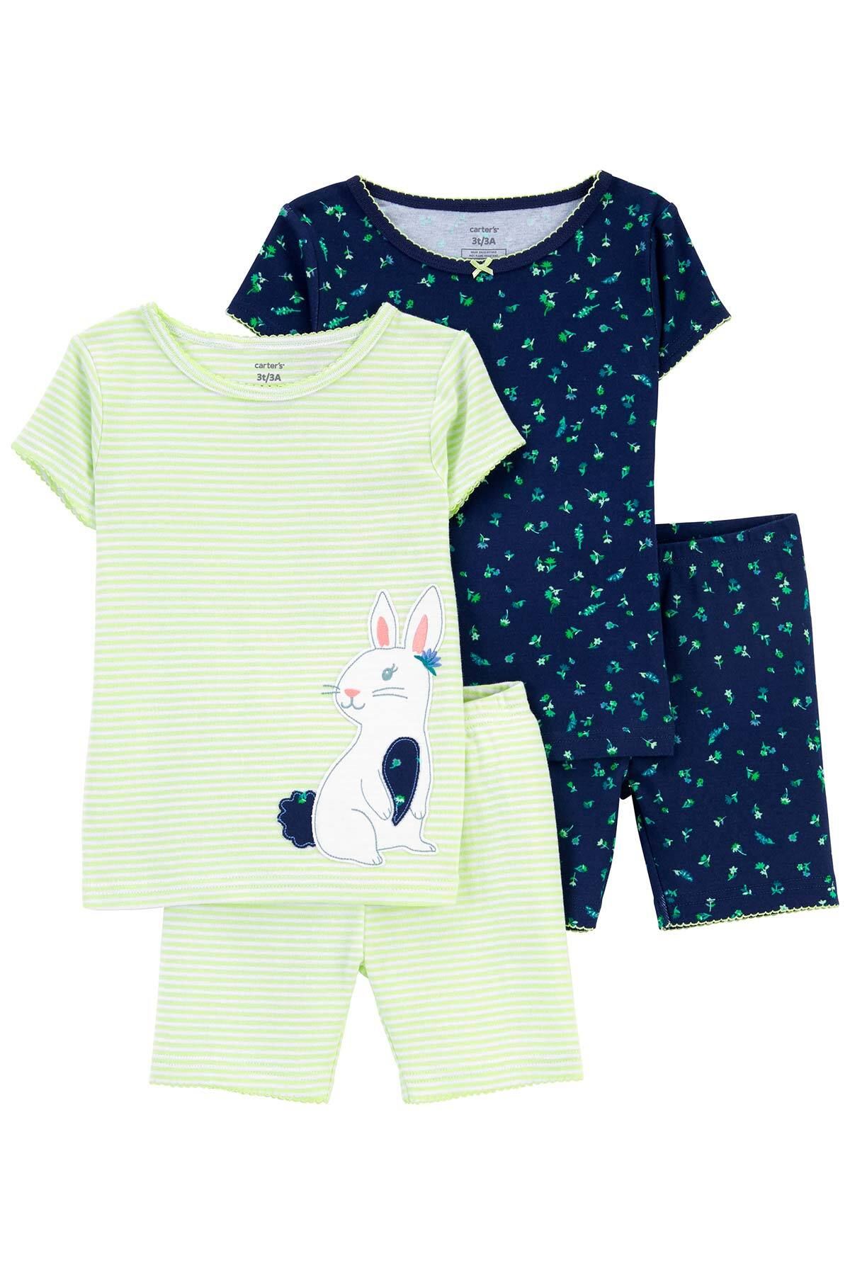 Carter's Kız Bebek Pijama Set 4'lü Paket