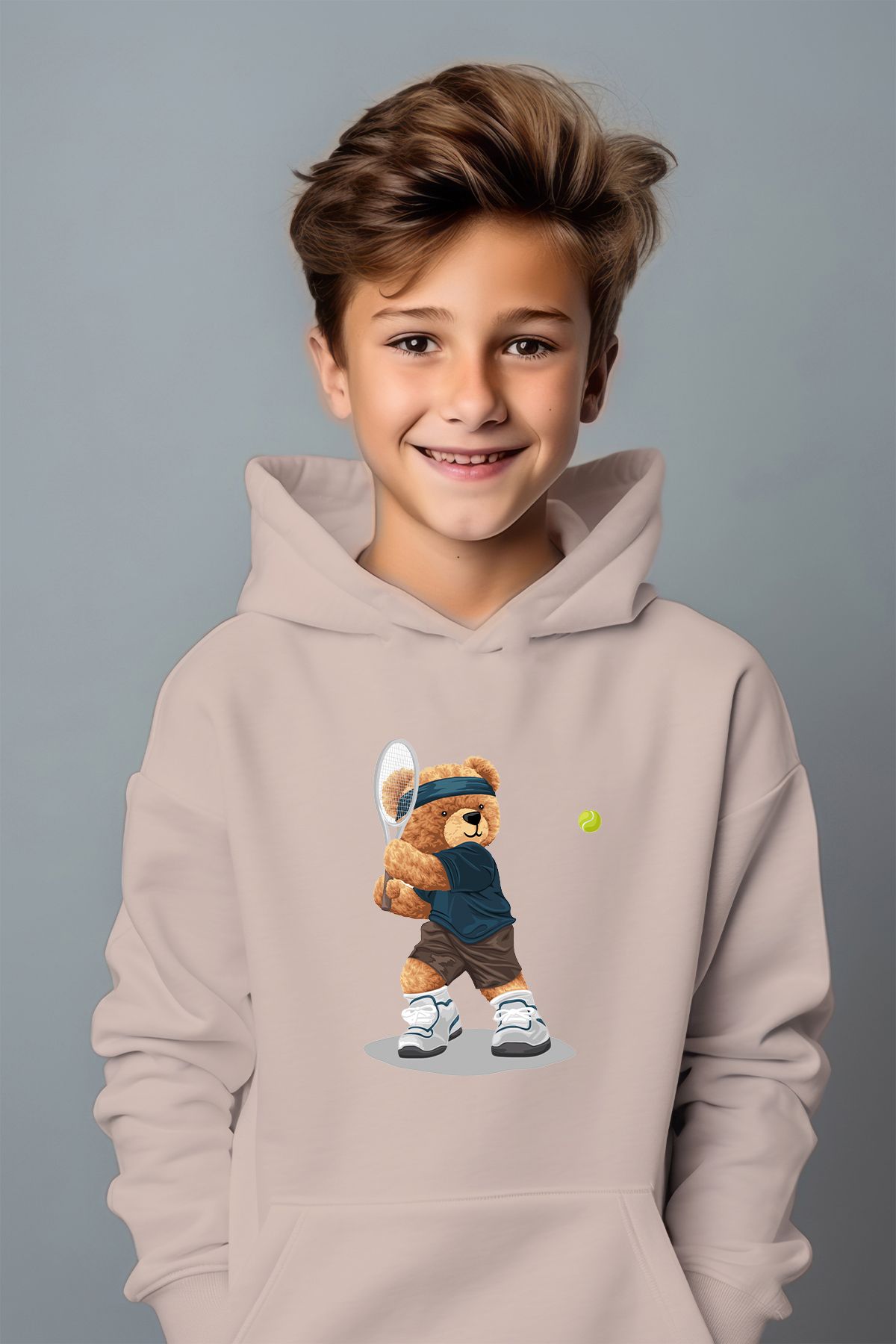 ADA BEBEK ÇOCUK Erkek Çocuk Tenisçi Boho Oversize Sweatshirt
