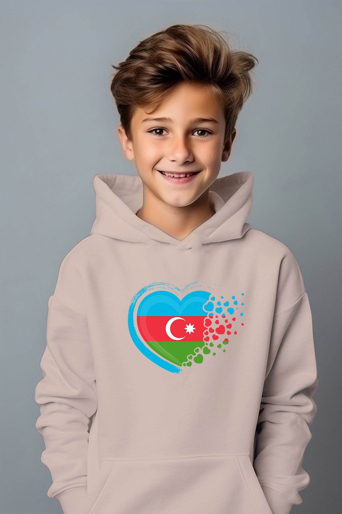 ADA BEBEK ÇOCUK Erkek Çocuk Can Azerbaycan Baskılı Oversize Sweatshirt