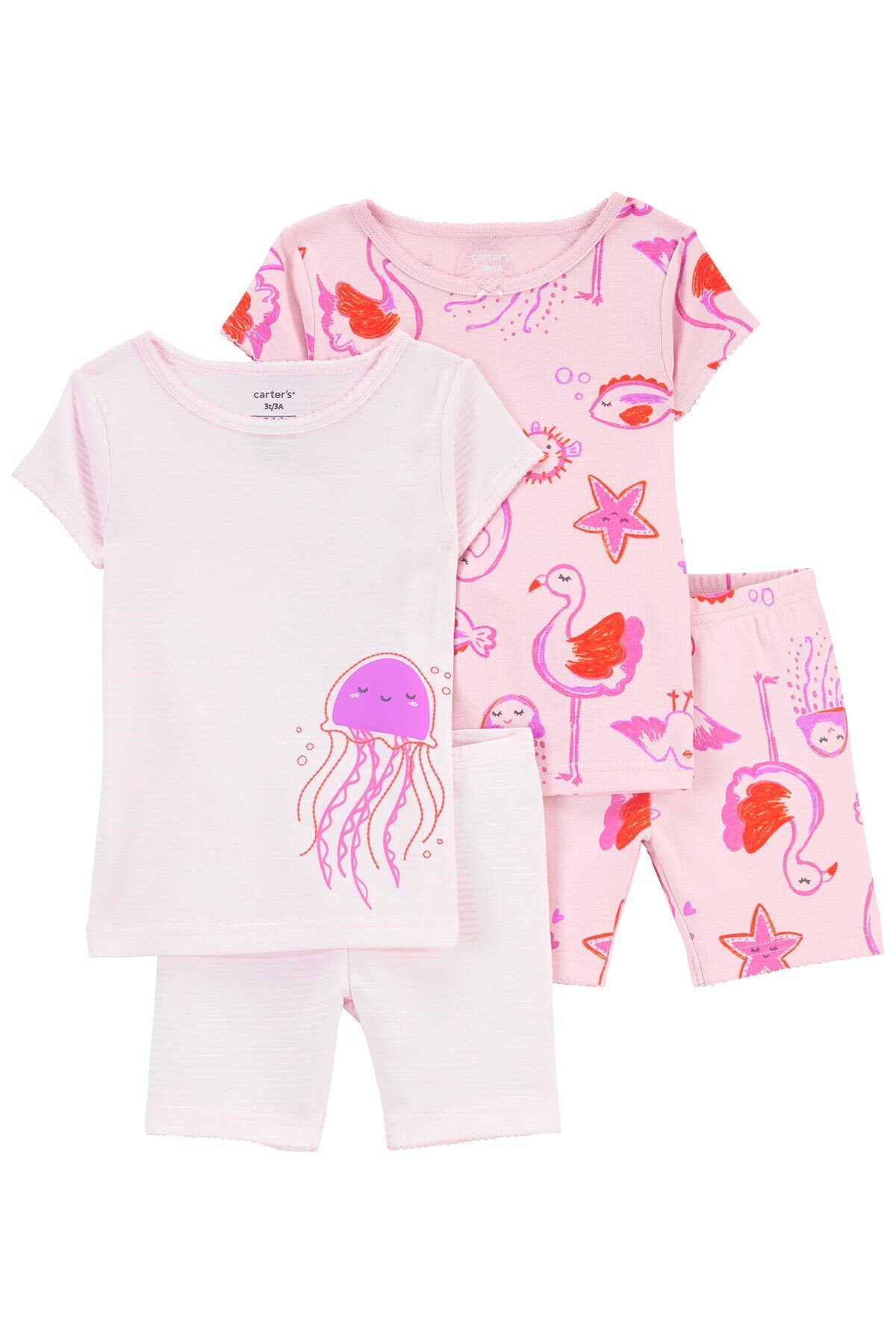 Carter's Kız Bebek Pijama Set 4'lü Paket