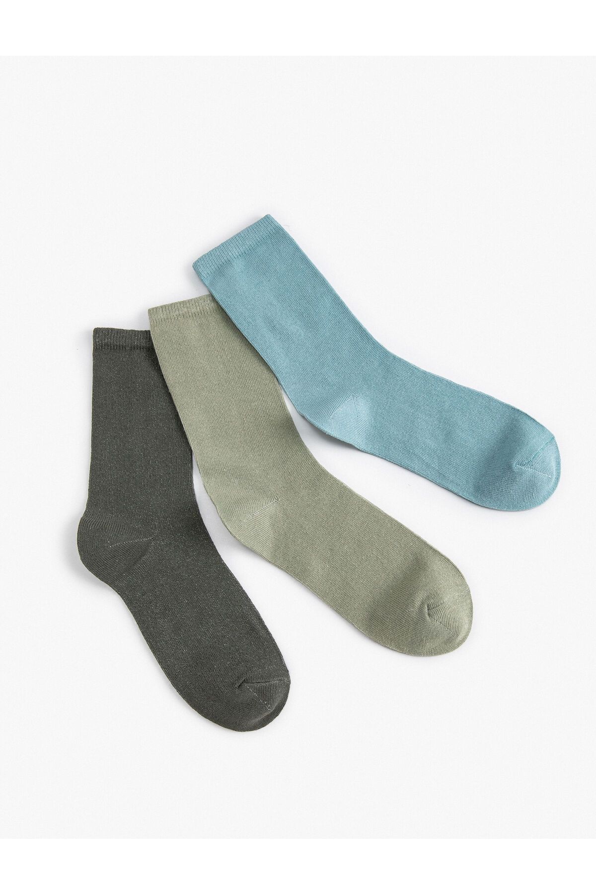 Koton 3'lü Basic Soket Çorap Seti Çok Renkli