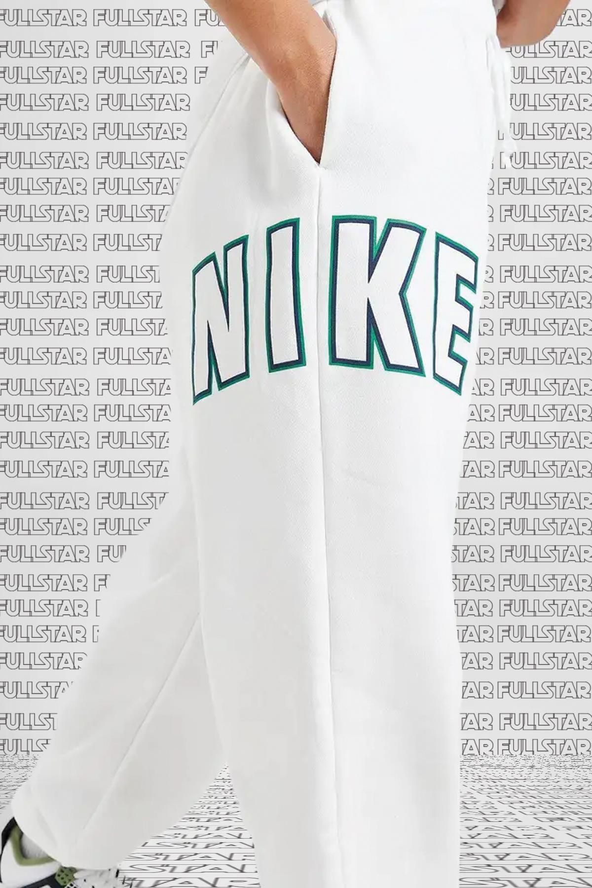 Nike Phoenix Fleece High Waisted Loose Fit Sweatpant Oversize Eşofman Altı Beyaz