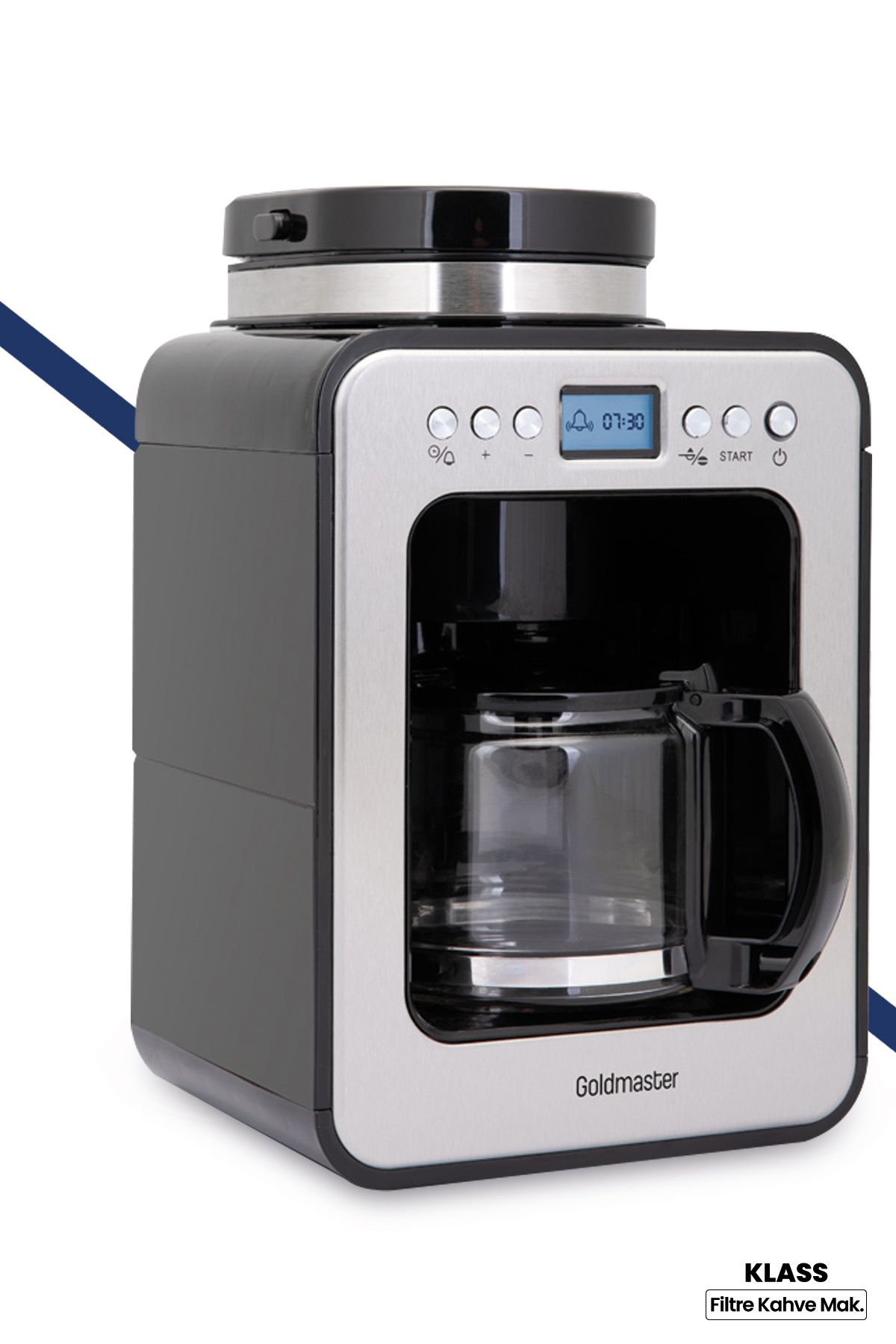 GoldMaster Orginal Klass 2 In 1 Öğütücülü Programlanabilir Tam Otomatik Filtre Kahve Makinesi