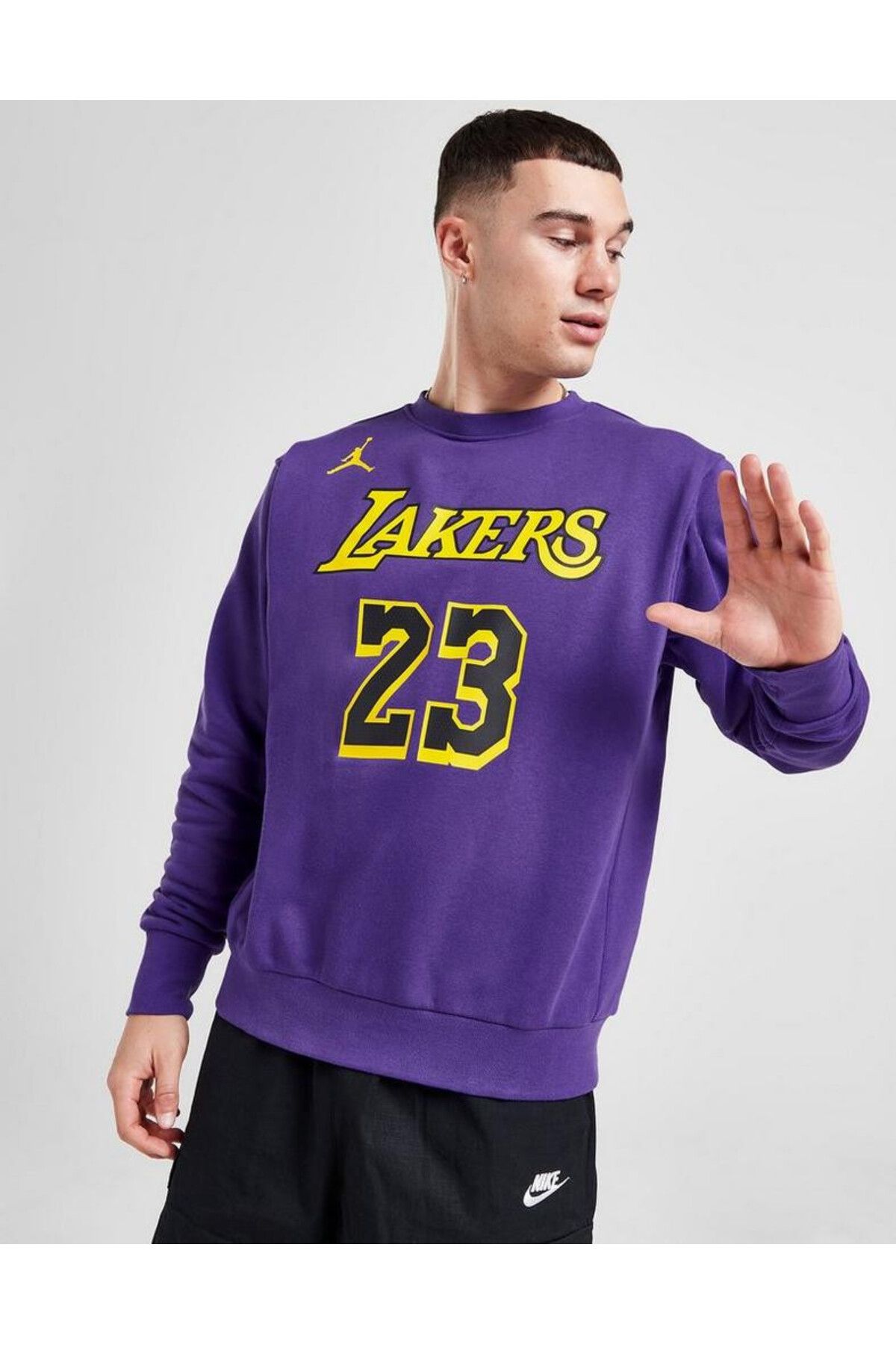 Nike Los Angeles Lakers Erkek Mor Basketbol Sweatshirt DN4718-508