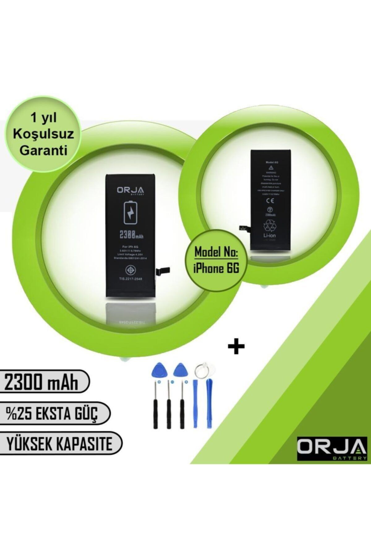 ORJA Iphone 6 Batarya Pil 2300 Mah Yüksek Kapasite Batarya
