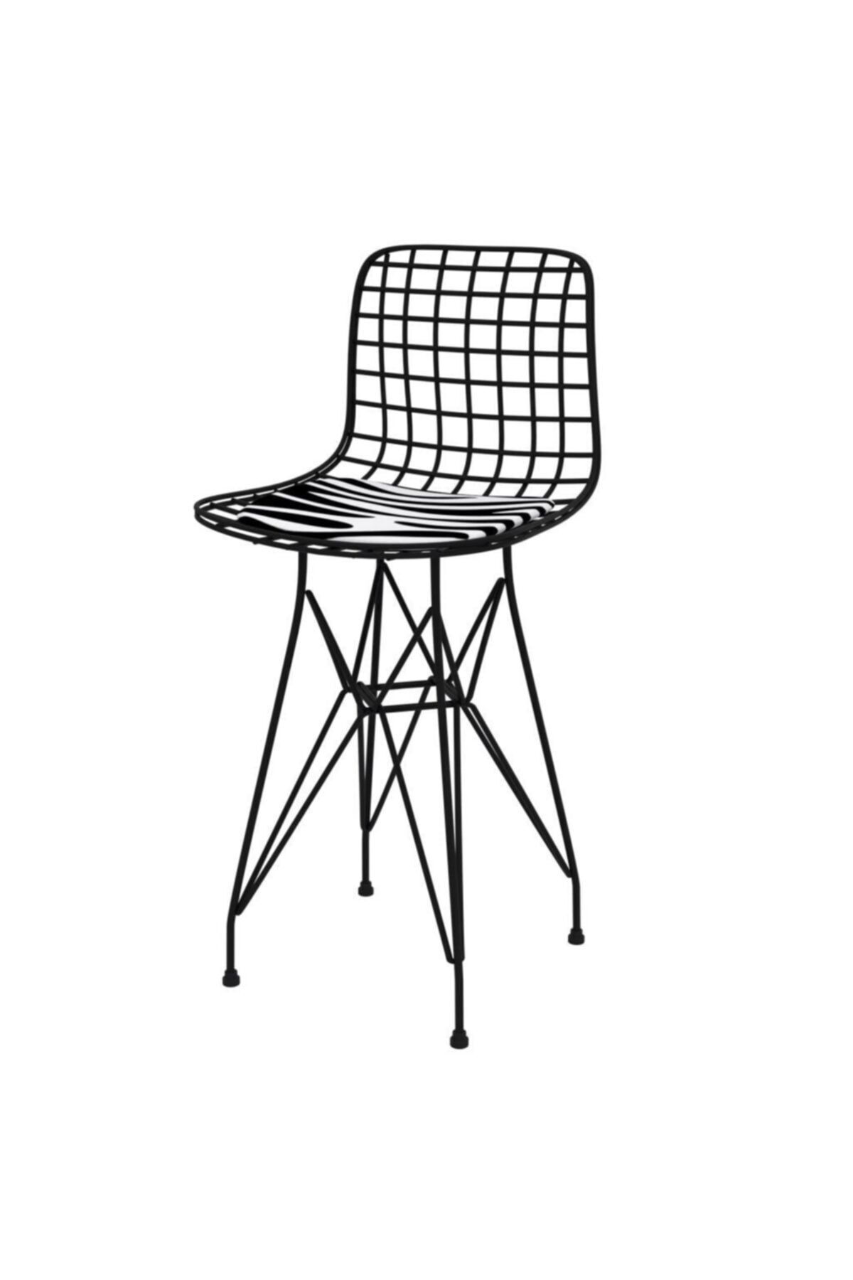Kenzlife Knsz  tel bar sandalyesi 1 li uslu syhbonar 55 cm oturma yüksekliği