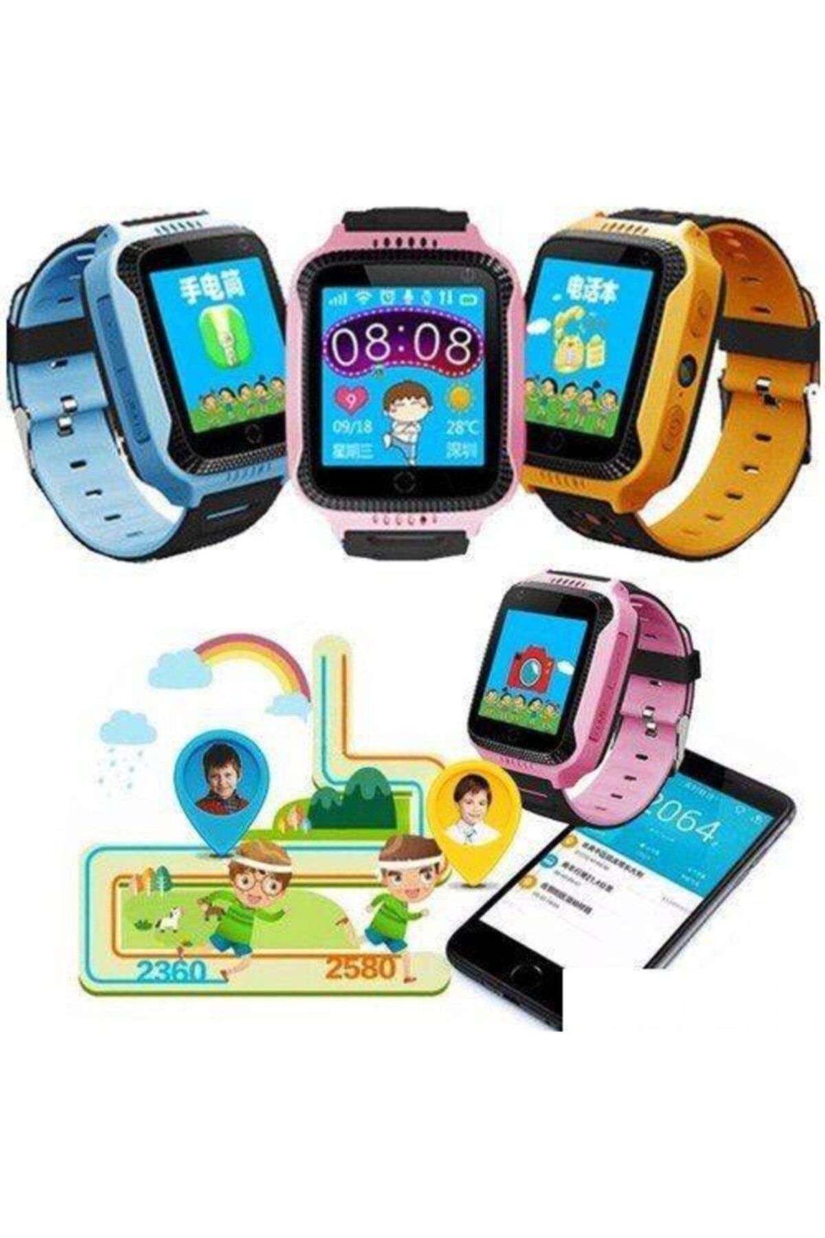 Seven7 Akıllı Saat - Çocuk Takip Saati - Gps - Sim Kartlı Arama- Kameralı