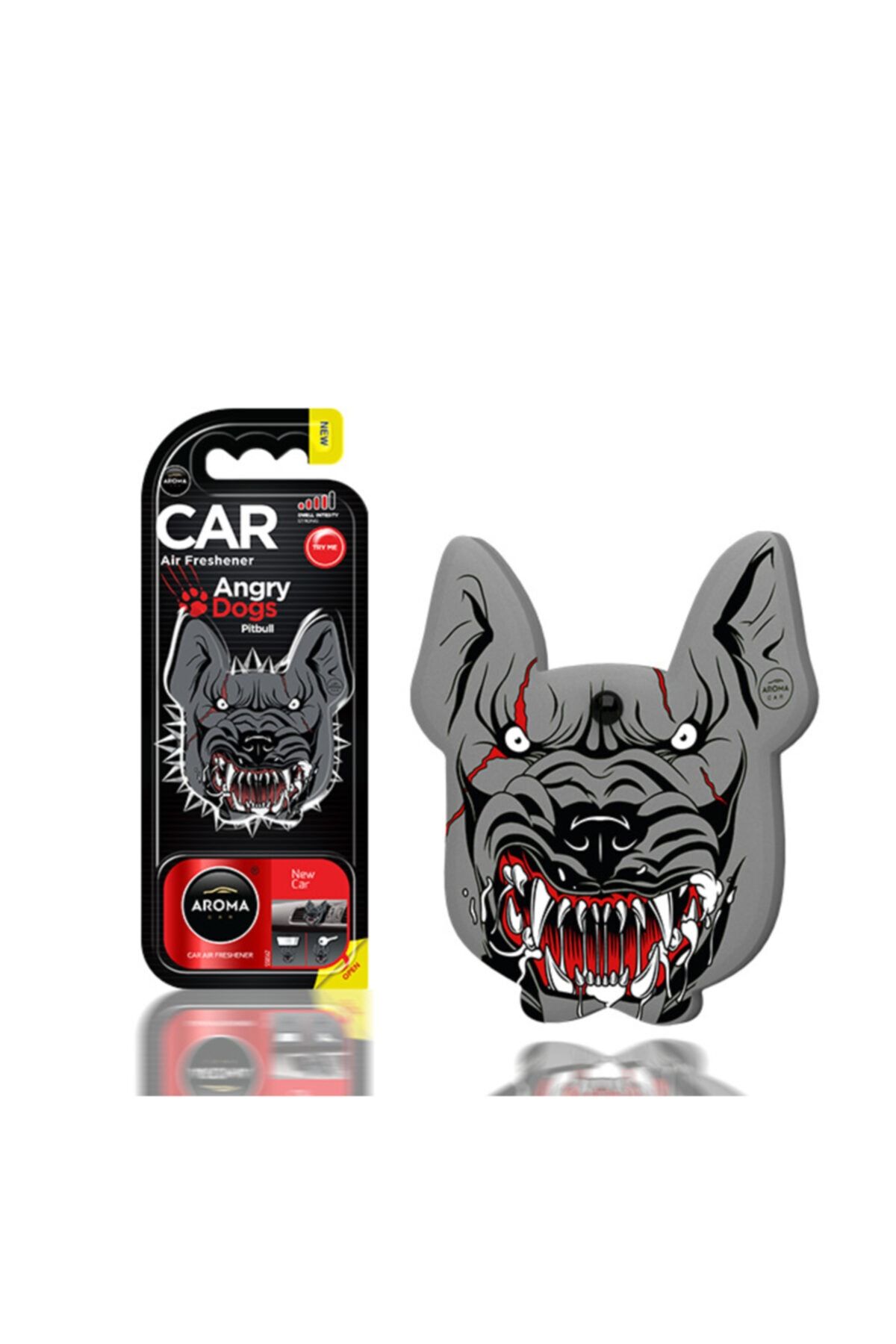 Aroma Car Air Freshener Angry Dogs Pitbull (new Car)