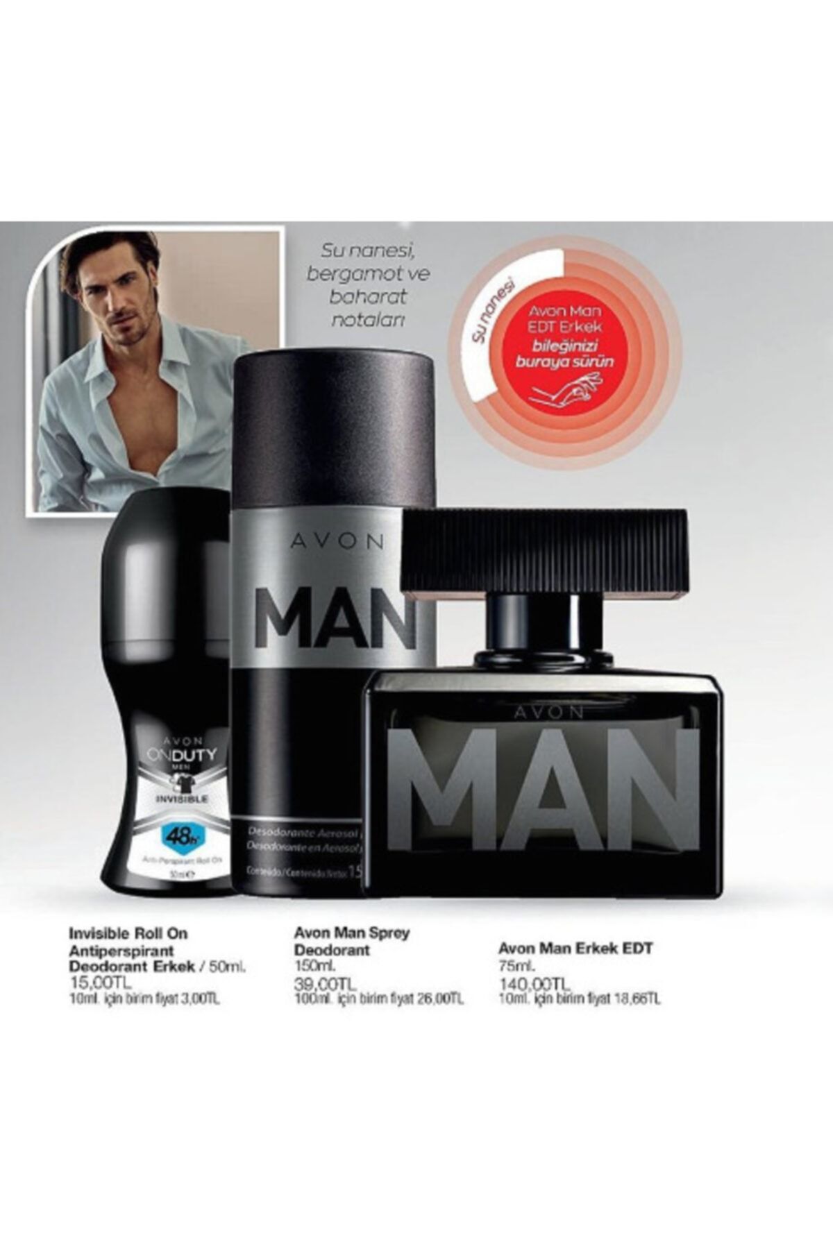 Avon Man Parfüm Seti 3'lü