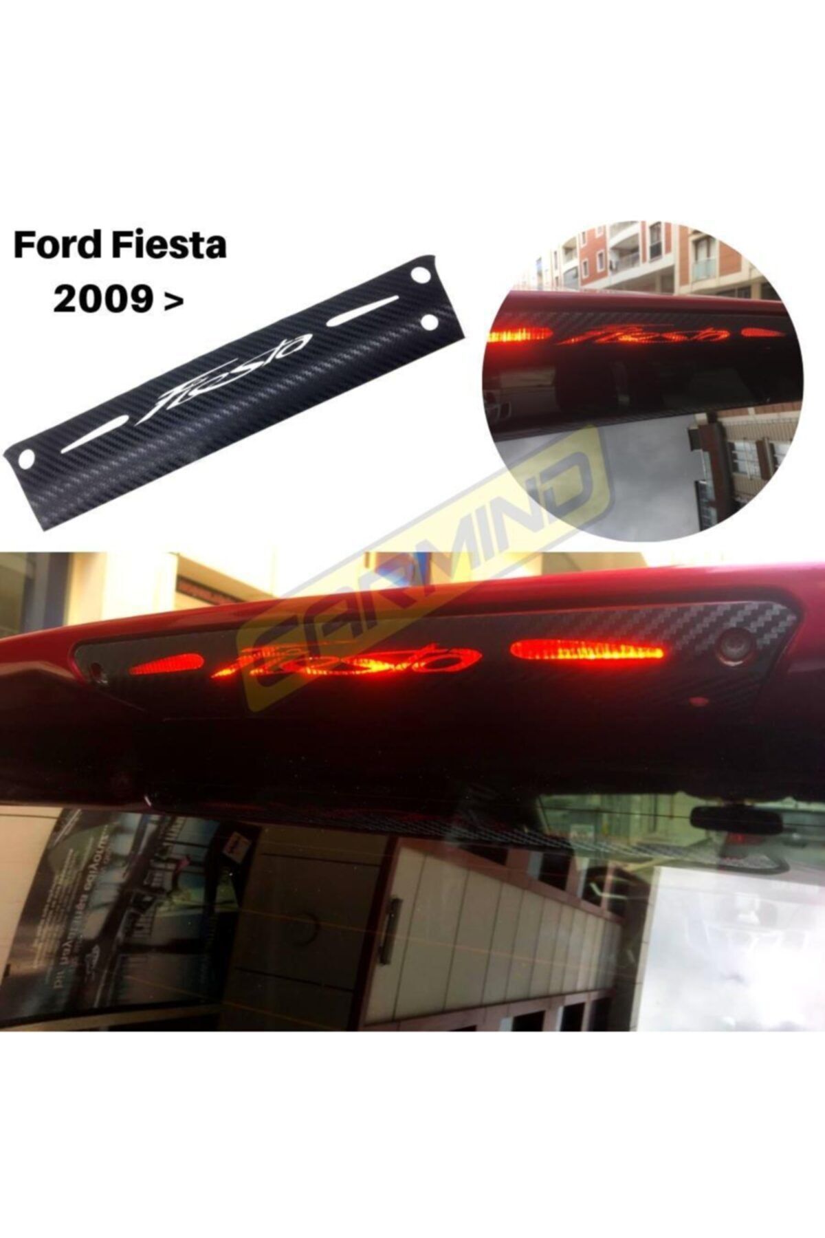 Carmind Ford Fiesta Karbon Arka Fren Stop Lambası Sticker
