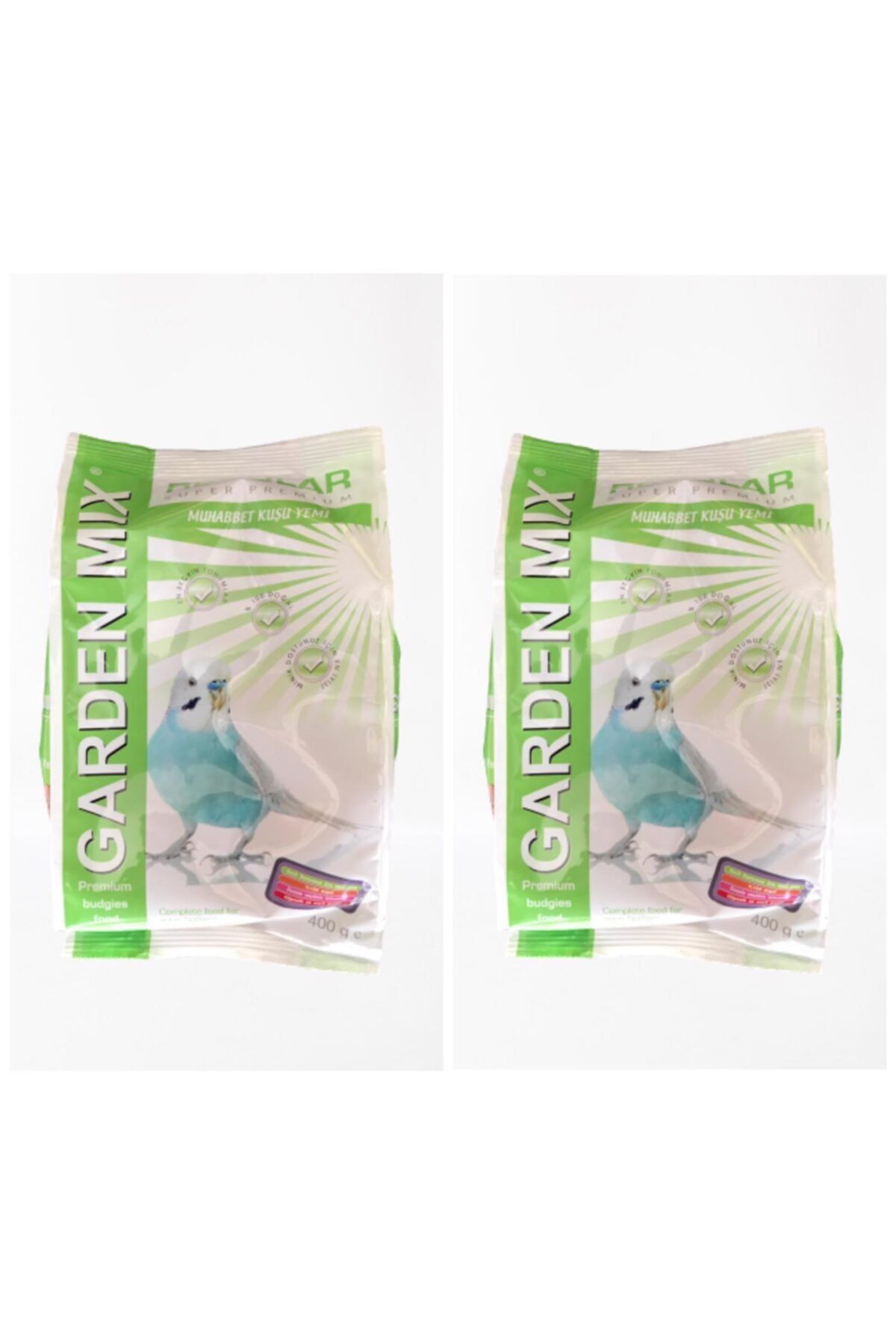 Gardenmix Süper Premium Vitaminli Muhabbet Kuşu Yemi 400 Gr. X 2 Adet