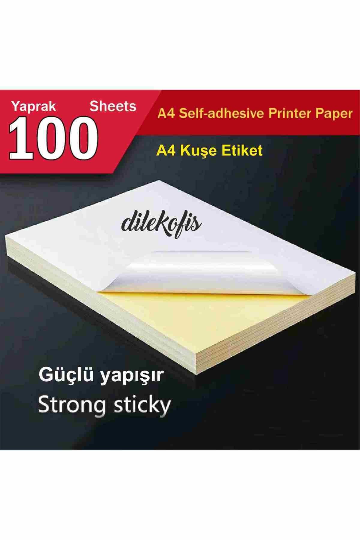 DİLEKOFİS A4 Kuşe Etiket 100 Ad./pk.
