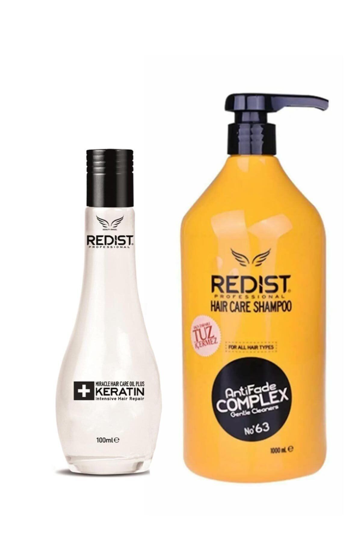 Redist Haircare Şampuan 1000 ml ve Keratinli Saç Bakım Yağı 100 ml