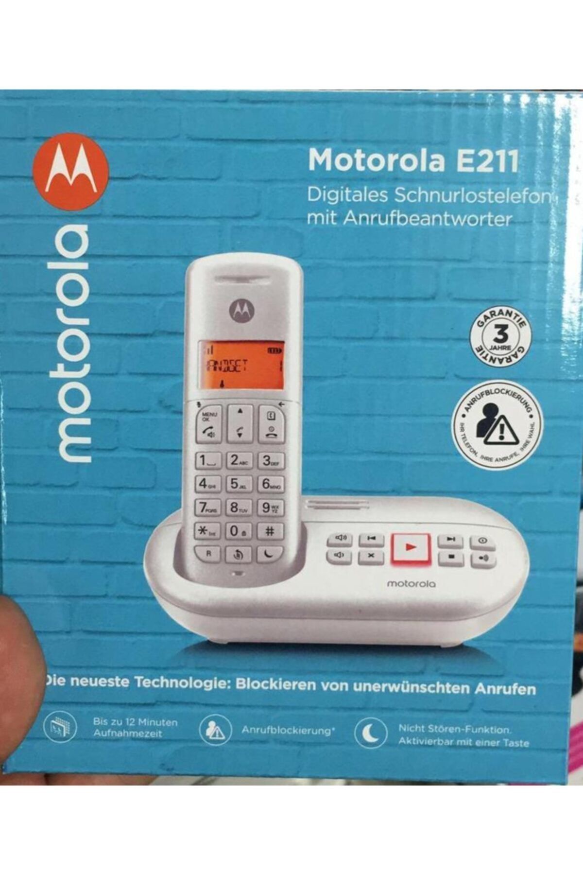 Motorola E211 Handsfree Masaüstü Beyaz Telsiz Telefon